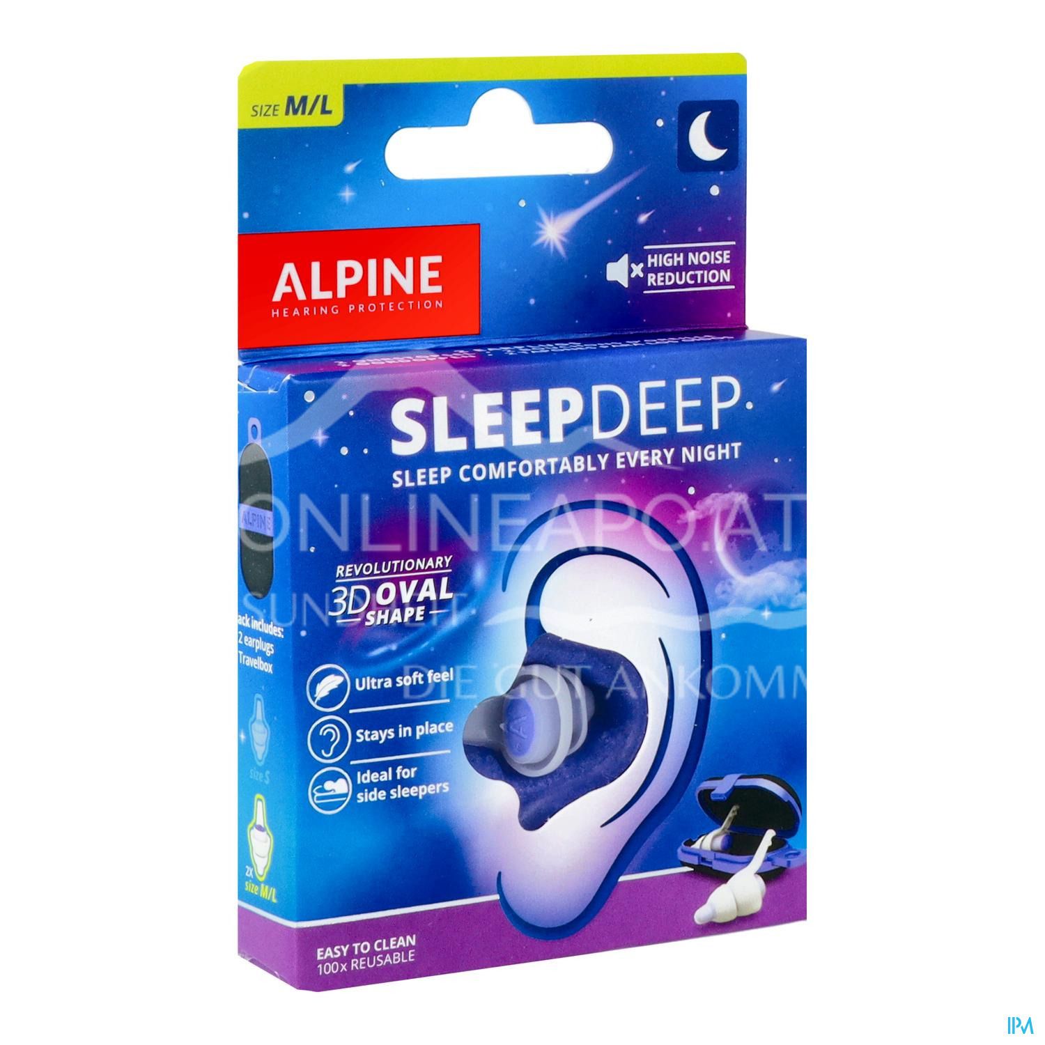ALPINE Hearing Protection SleepDeep Ohrstöpsel - M/L