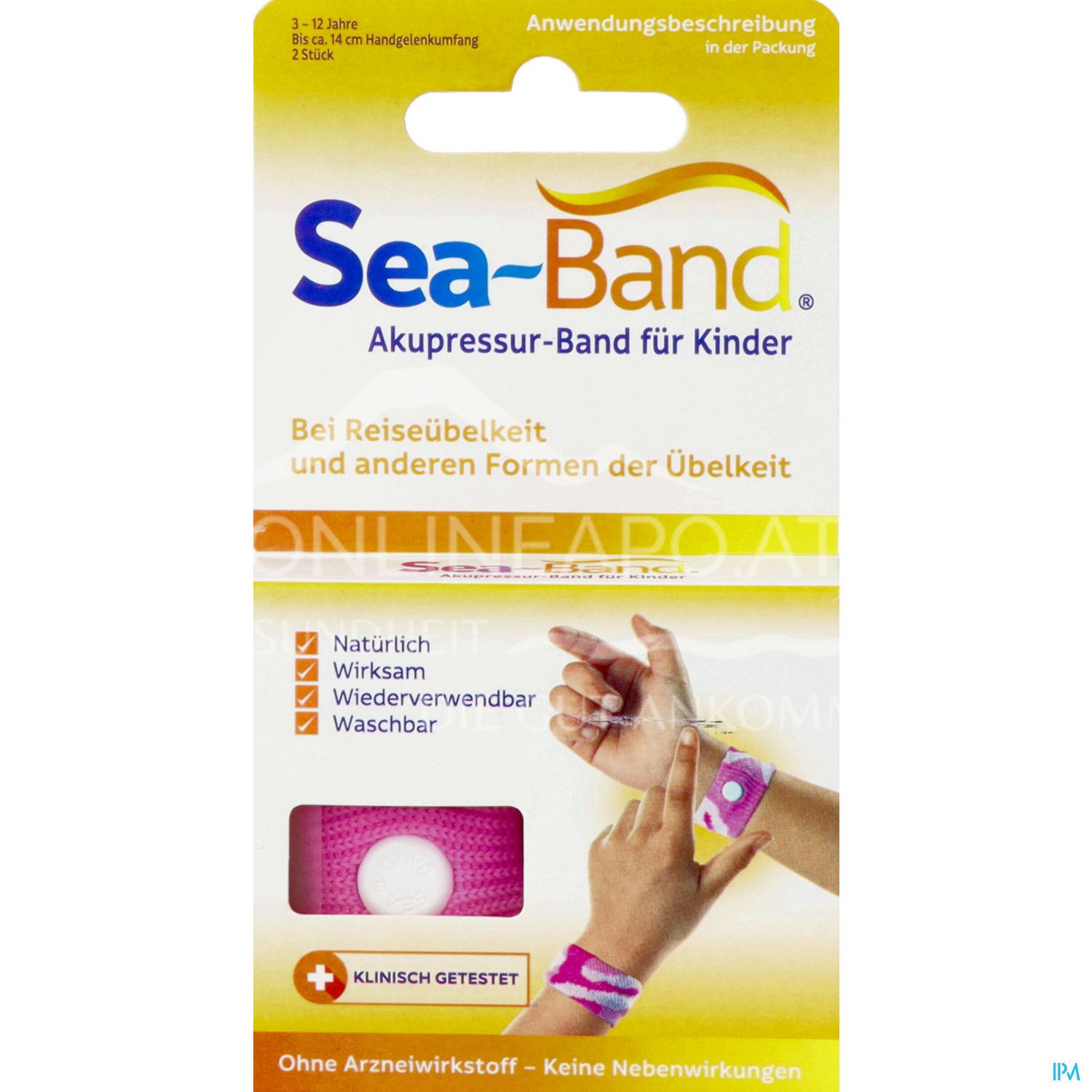 SEA-BAND® Akupressurband für Kinder, pink