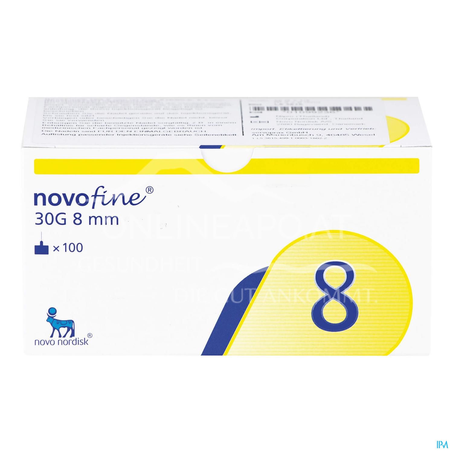  NovoFine® 8 mm Kanülen 30 G (0,03 x 8 mm) Insulin-Pennadeln 