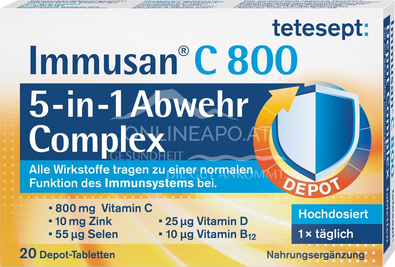 tetesept Immusan C 800 5 in 1 Abwehr Complex Tabletten