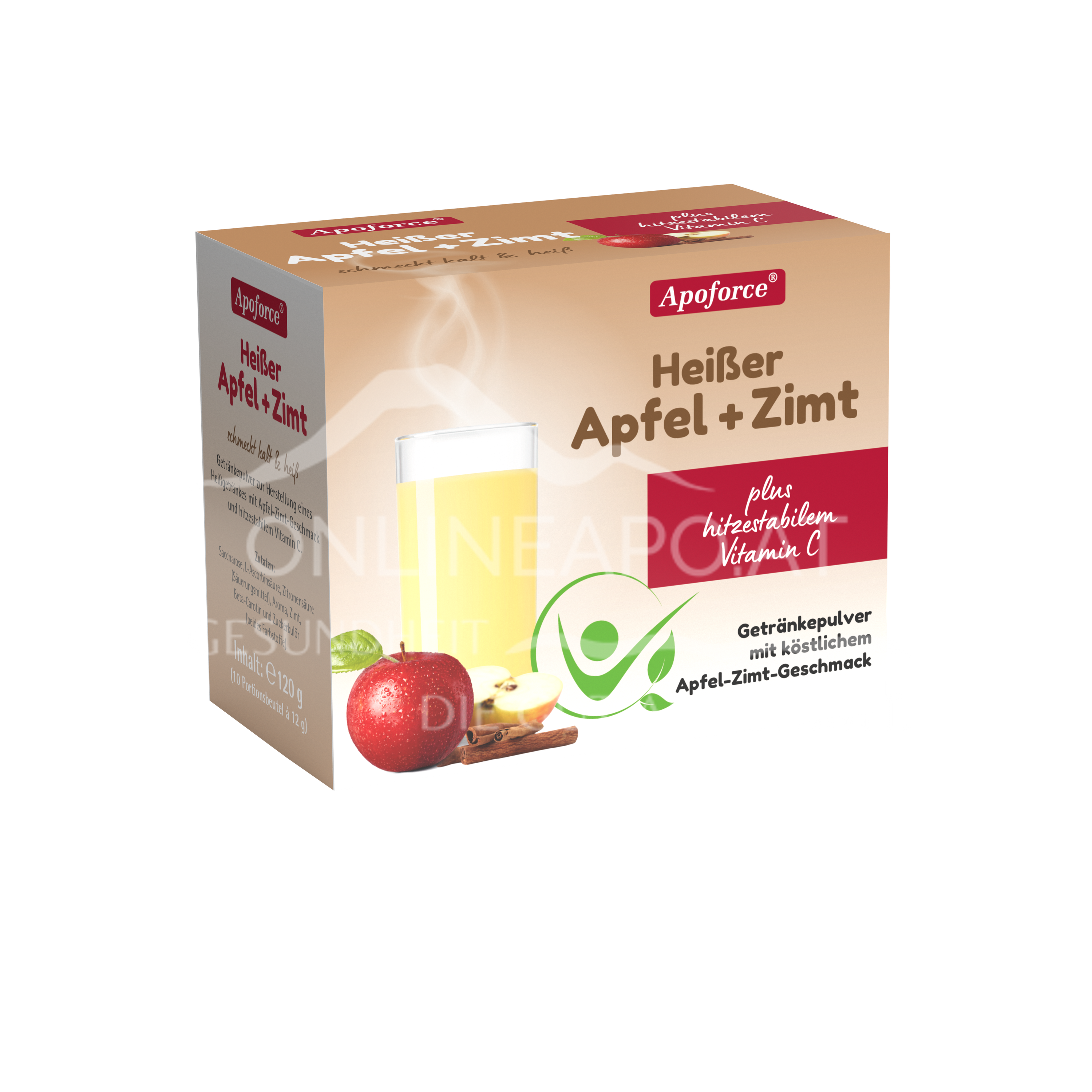 Apoforce® Heißer Apfel + Zimt Getränkepulver 
