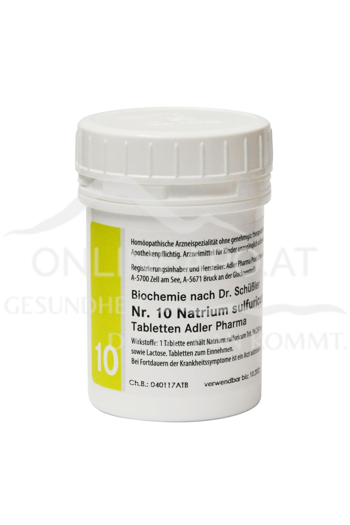 Schüßler Salz Adler Nr. 10 Natrium sulfuricum D6 Tabletten