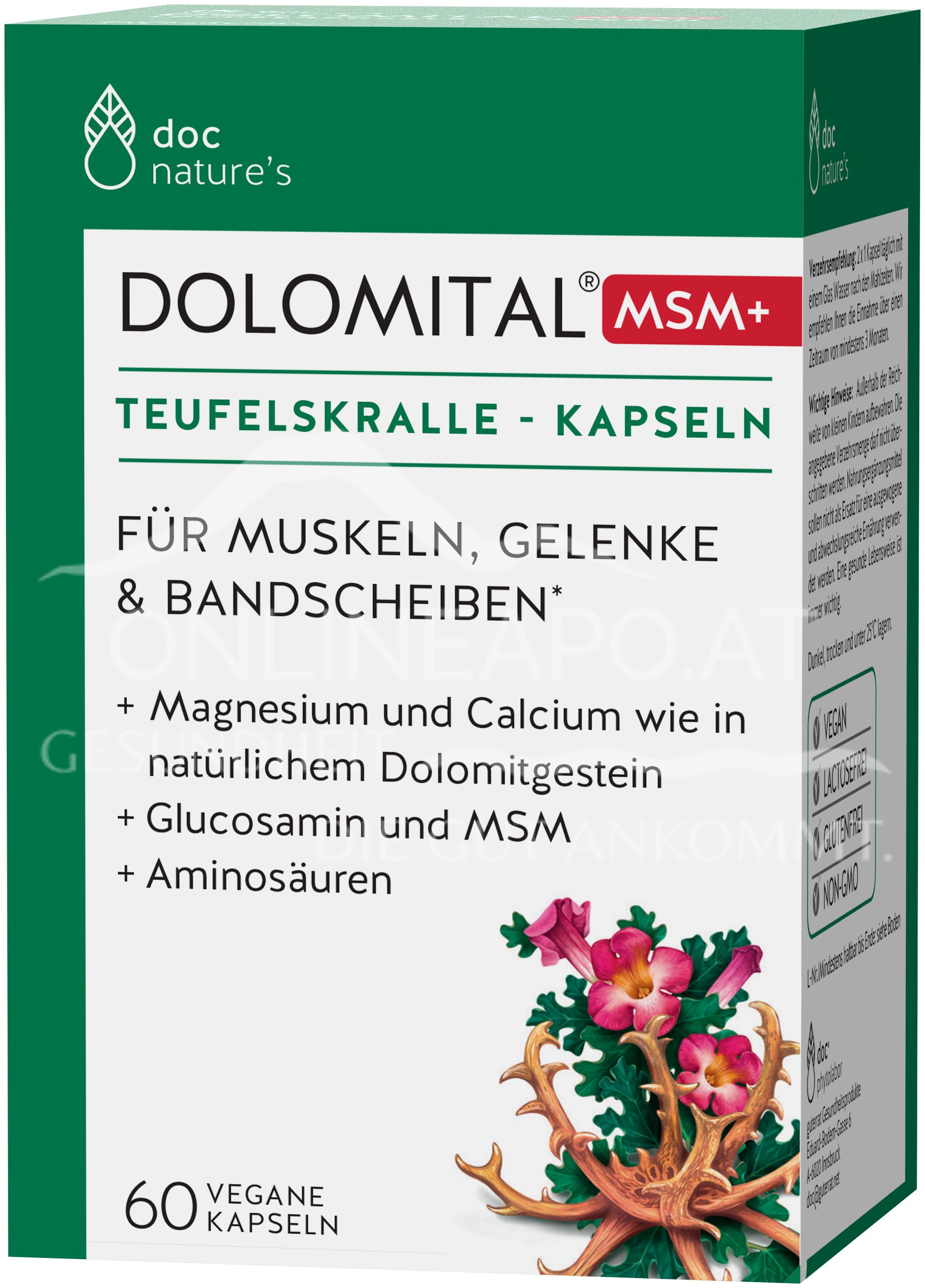 doc nature‘s Dolomital® MSM + Teufelskralle Kapseln