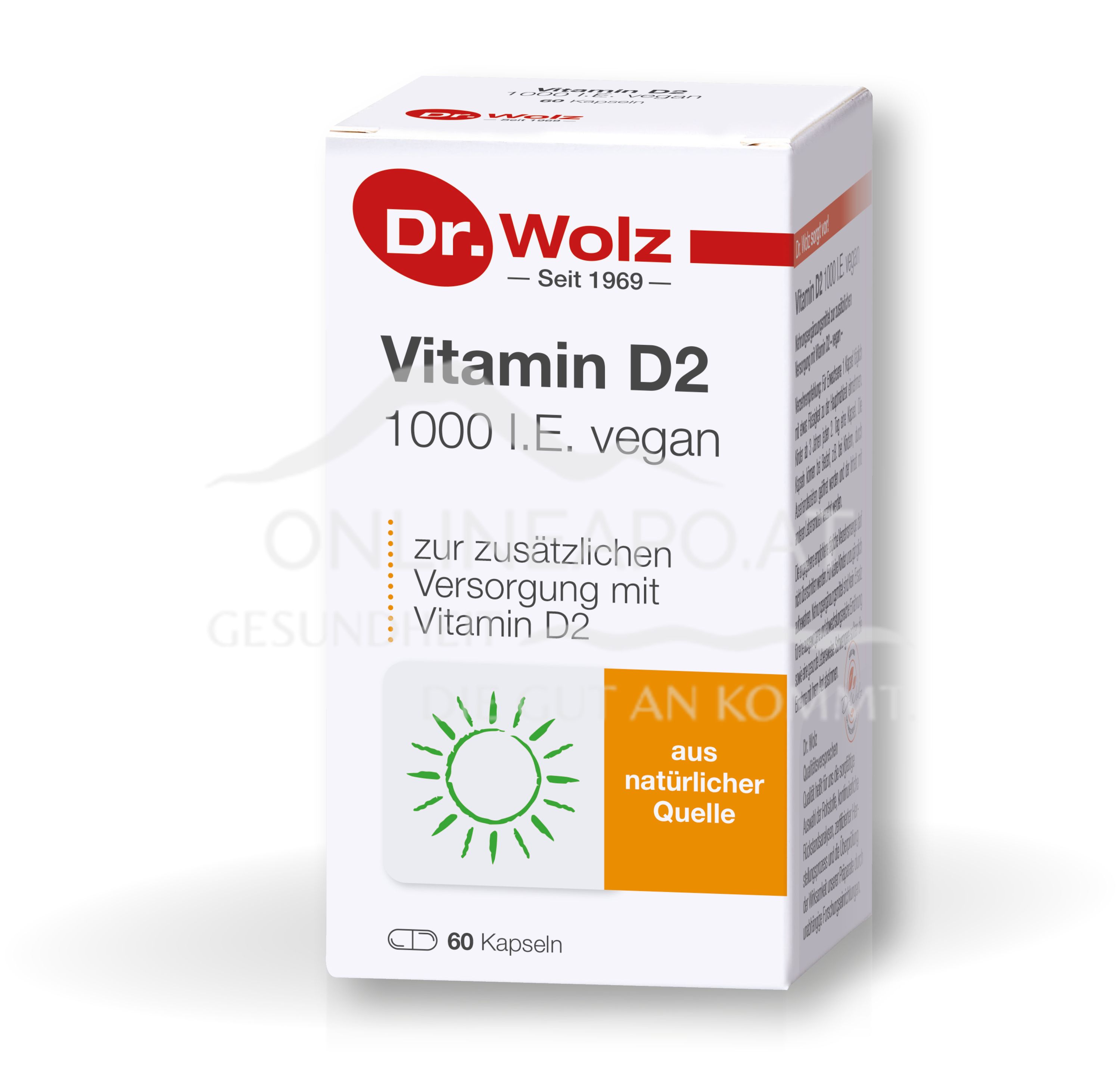 Dr. Wolz Vitamin D2 1000 I.E. vegan Kapseln