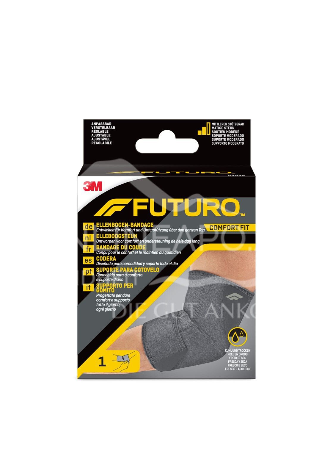 3M FUTURO™ Comfort Fit Ellenbogen-Bandage 04038, Anpassbar (20.3 - 40.6 cm)