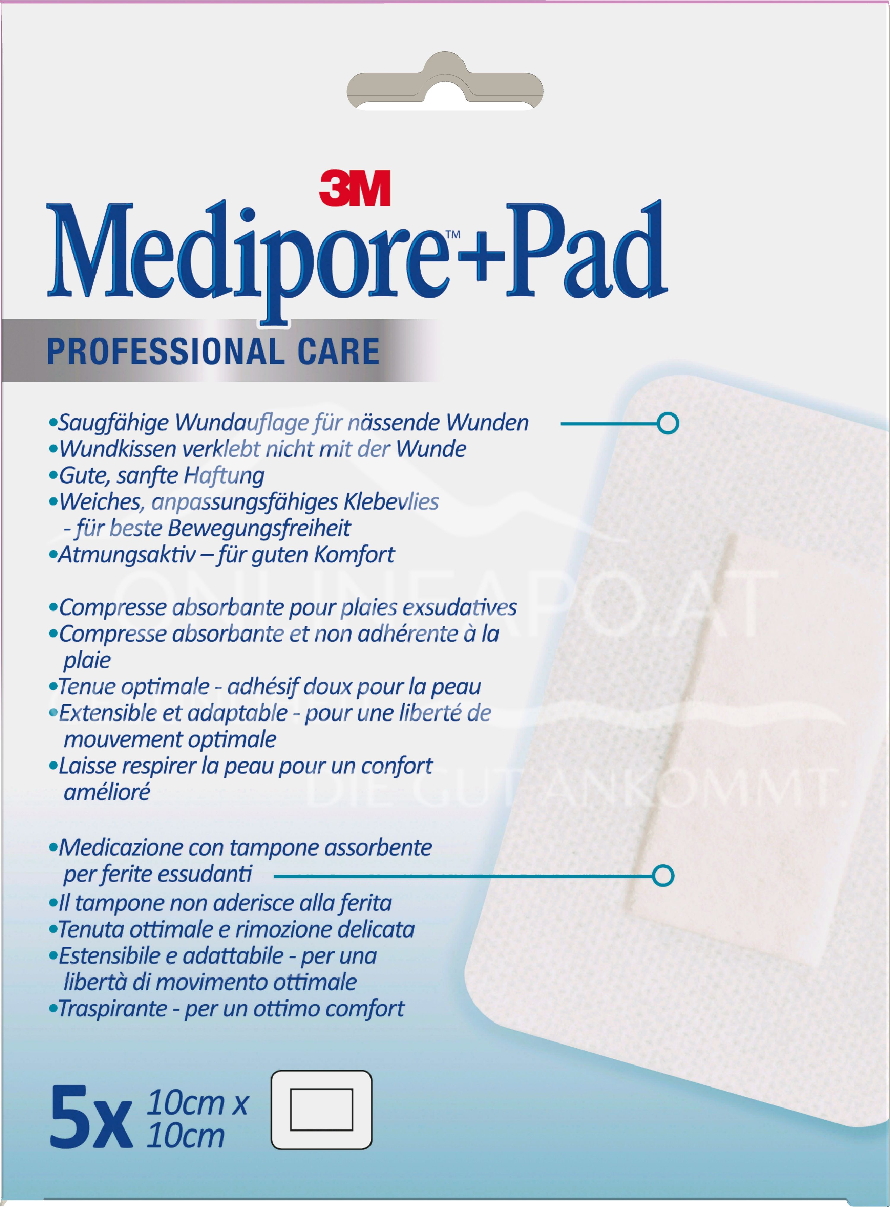 3M™ Medipore™ + Pad Steriler Wundverband mit Wundauflage, 3566NP, 10 x 10 cm