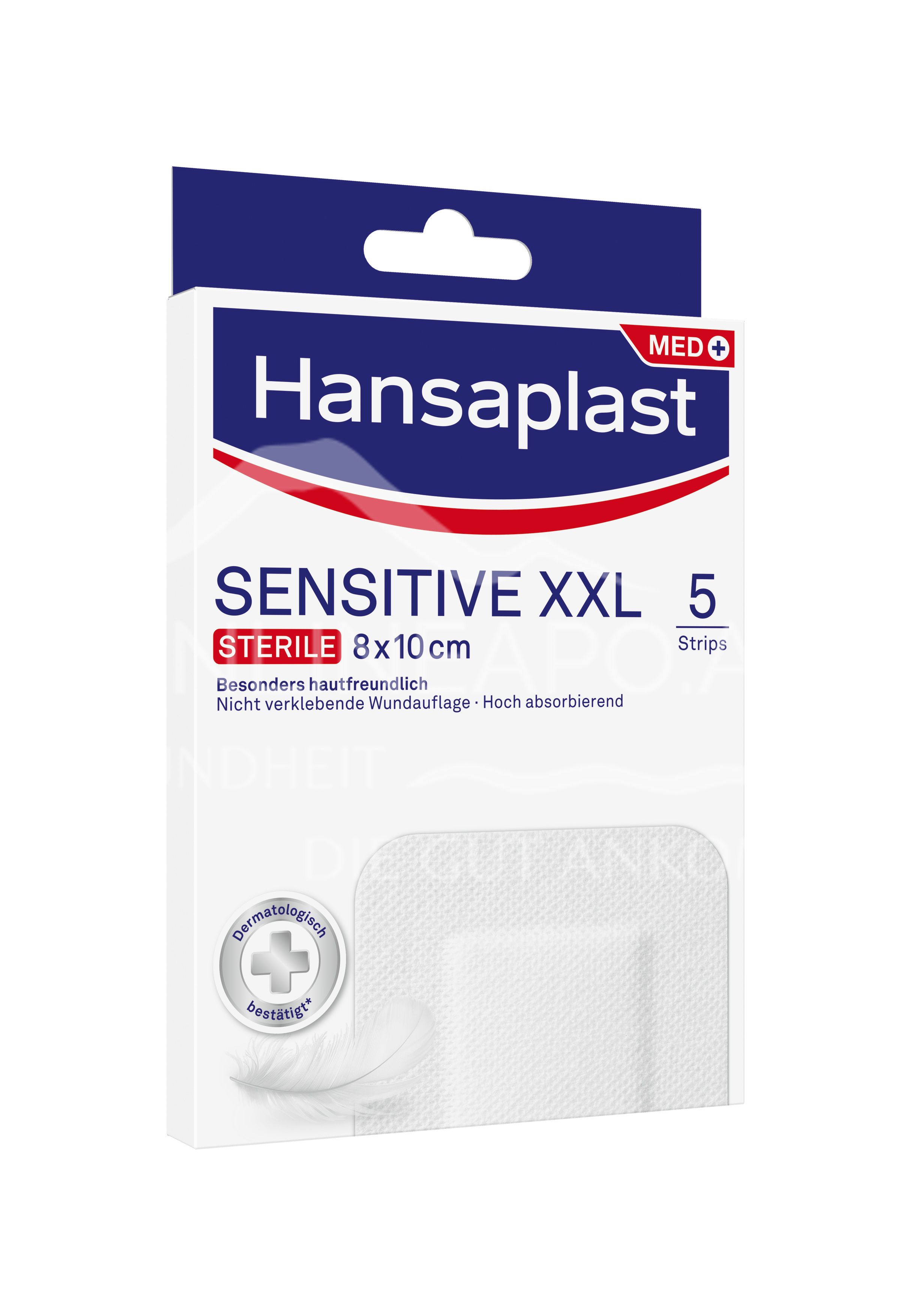 Hansaplast Sensitive XXL Wundauflage Sterile 8 x 10 cm