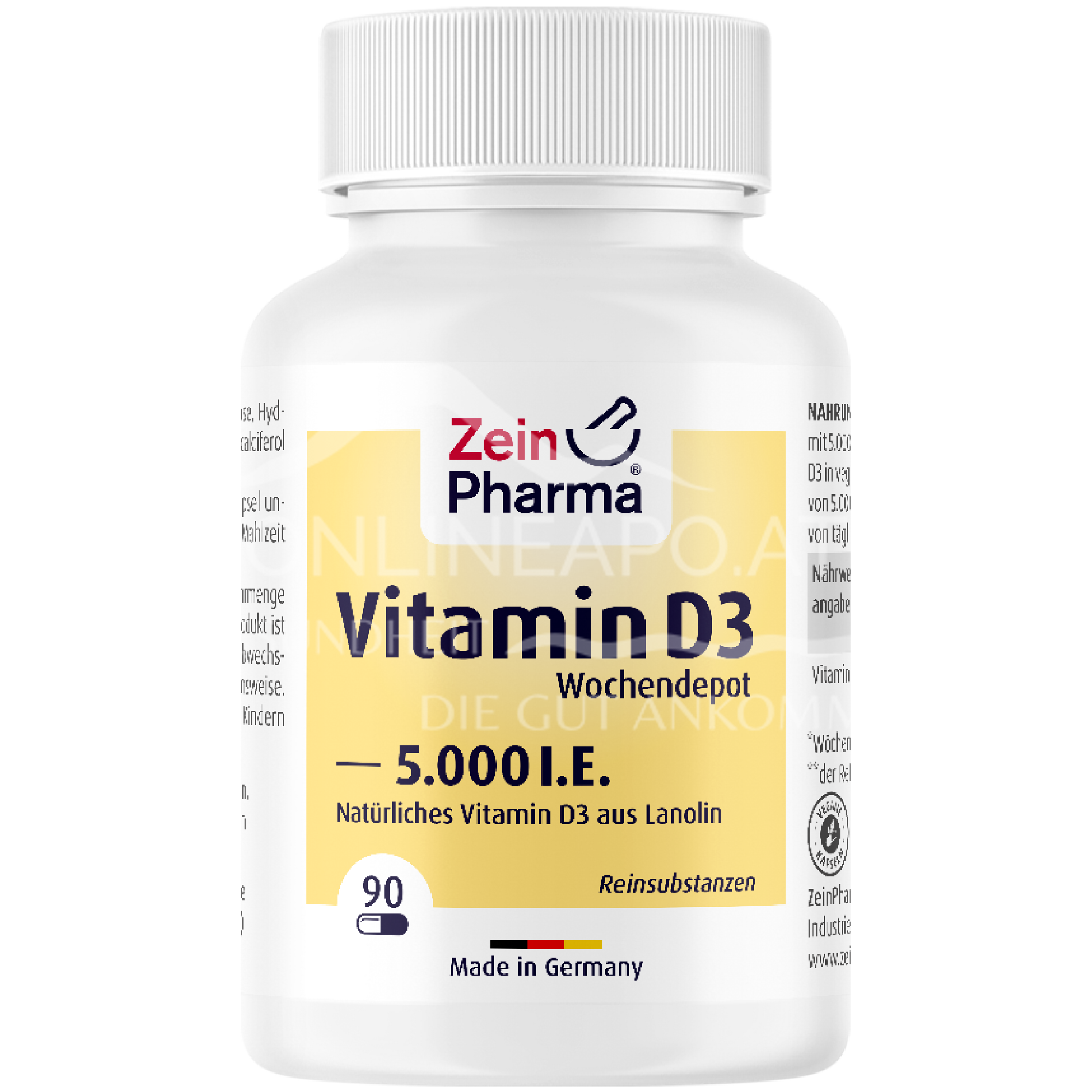 ZeinPharma Vitamin D3 Wochendepot Kapseln 5.000 I.E.