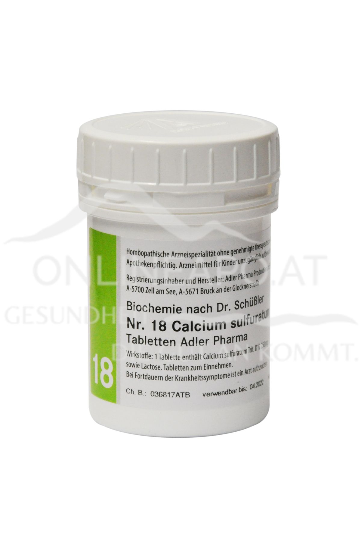 Schüßler Salz Adler Nr. 18 Calcium sulfuratum D12 Tabletten