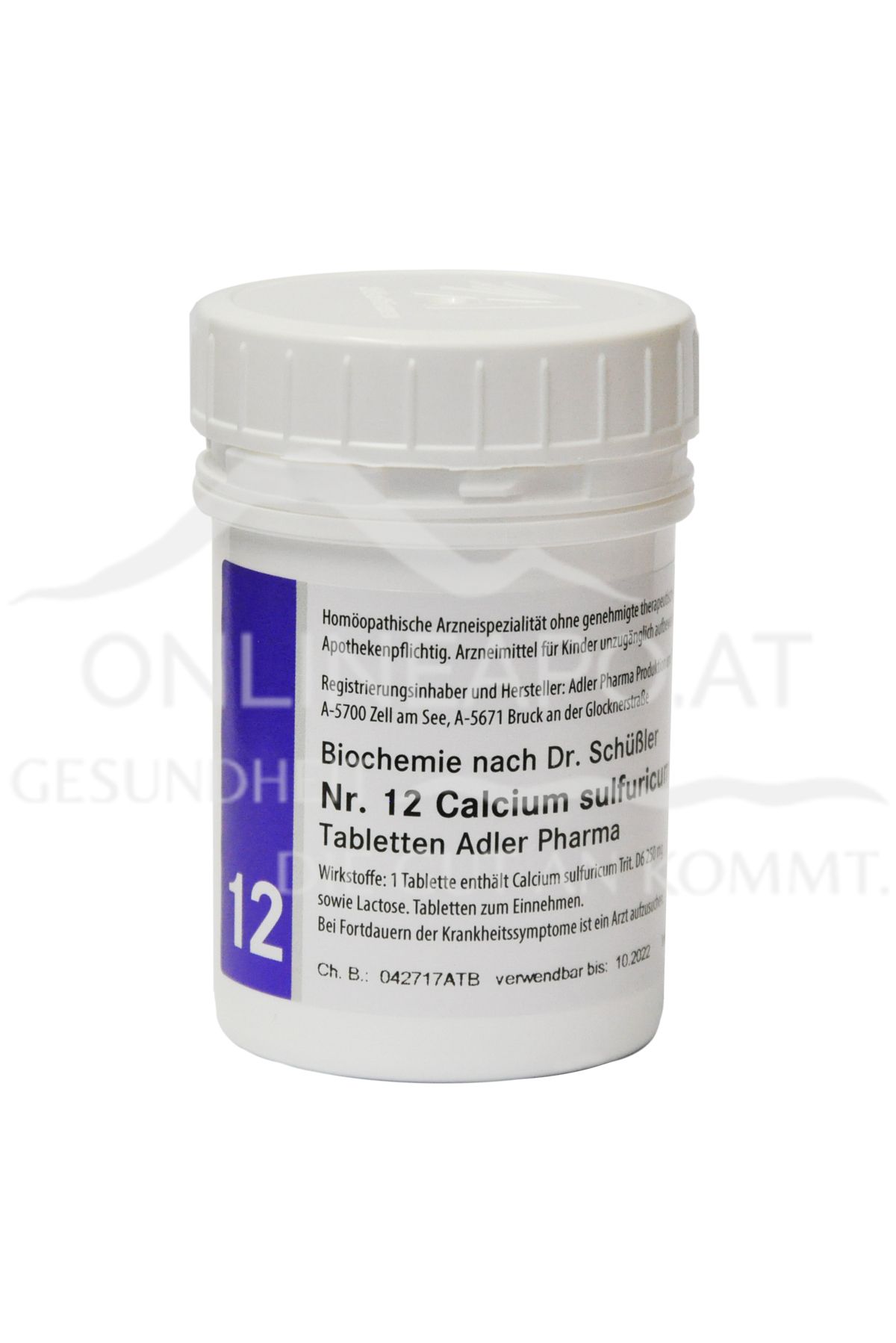 Schüßler Salz Adler Nr. 12 Calcium sulfuricum D6 Tabletten