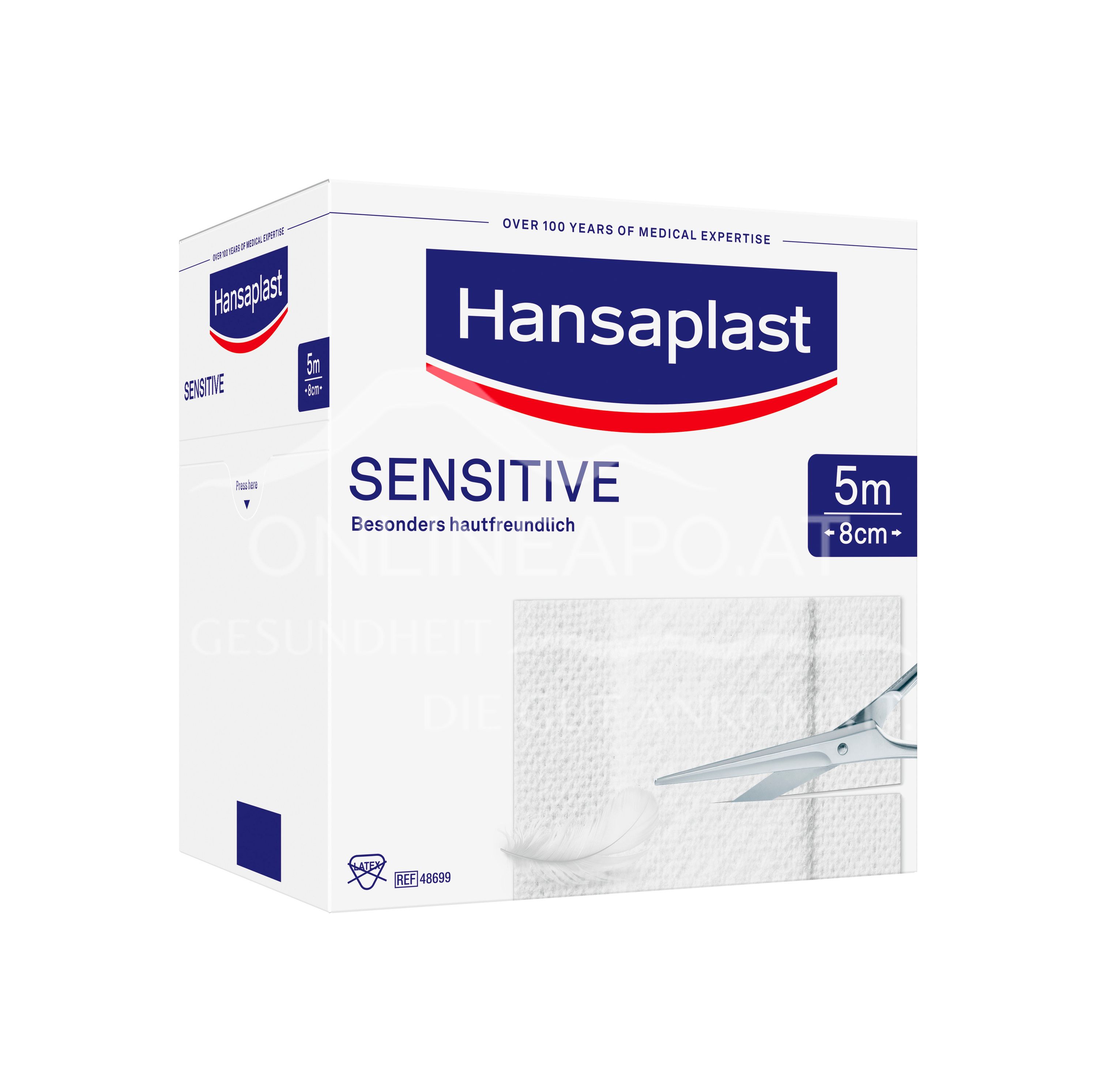 Hansaplast Sensitive Großpackung 5m x 8cm