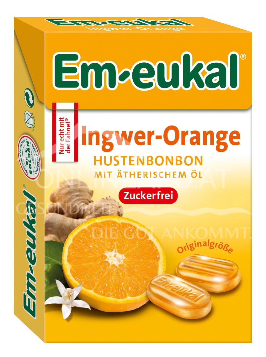 Em-eukal  Ingwer-Orange MINIS zuckerfrei