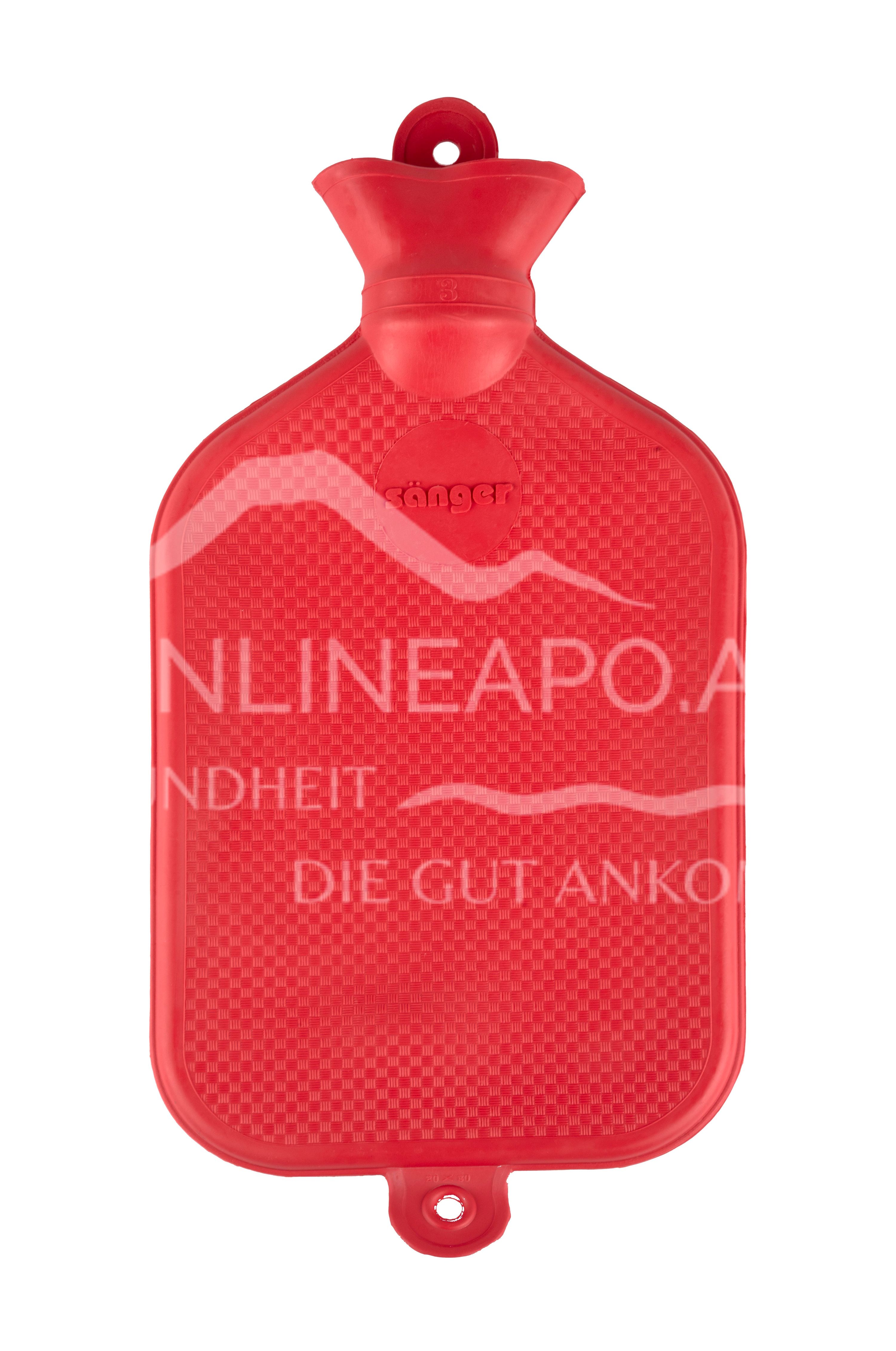 Sänger 2,5 Liter Wärmflasche, rot - 42,5 x 20,5 cm