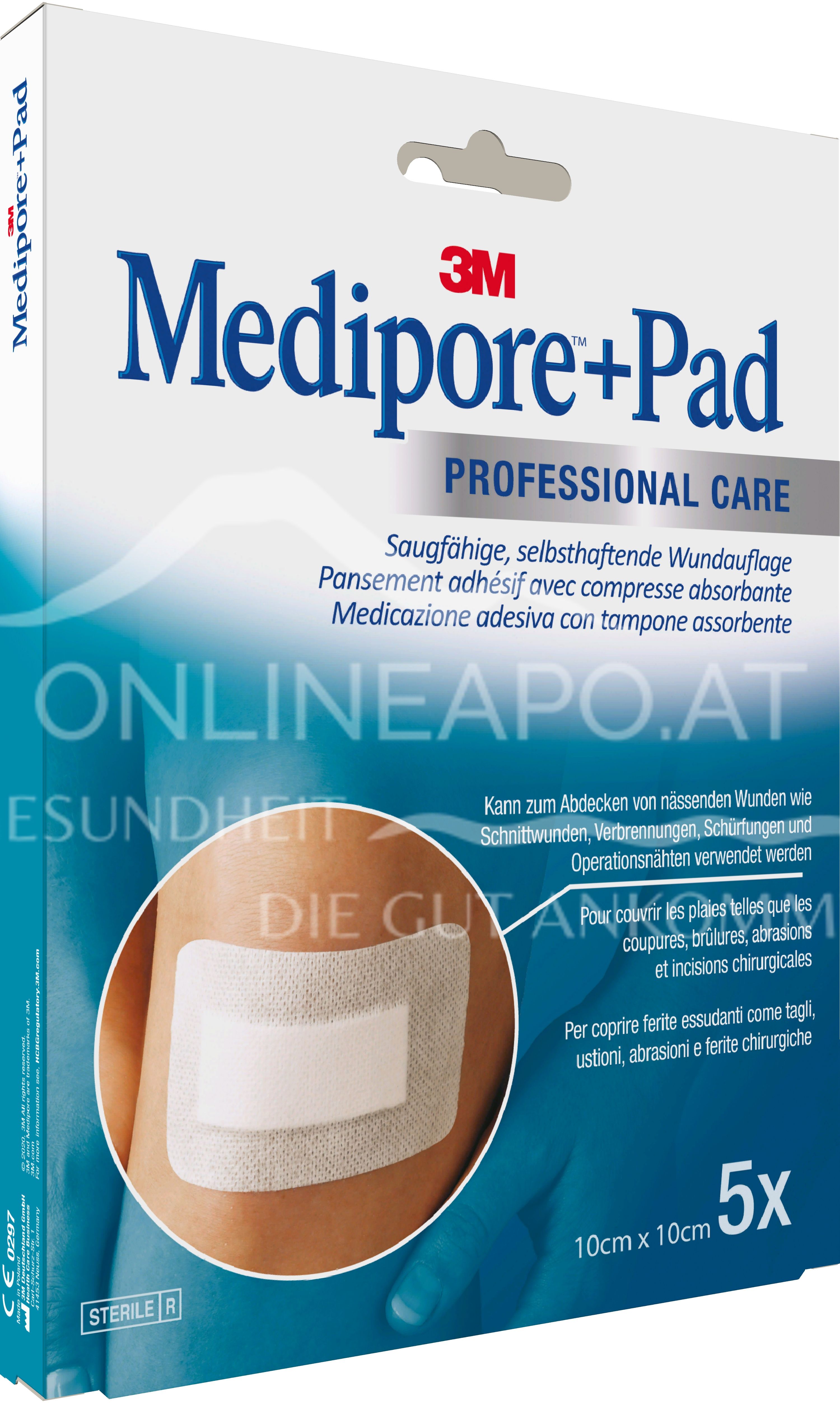 3M™ Medipore™ + Pad Steriler Wundverband mit Wundauflage, 3566NP, 10 x 10 cm