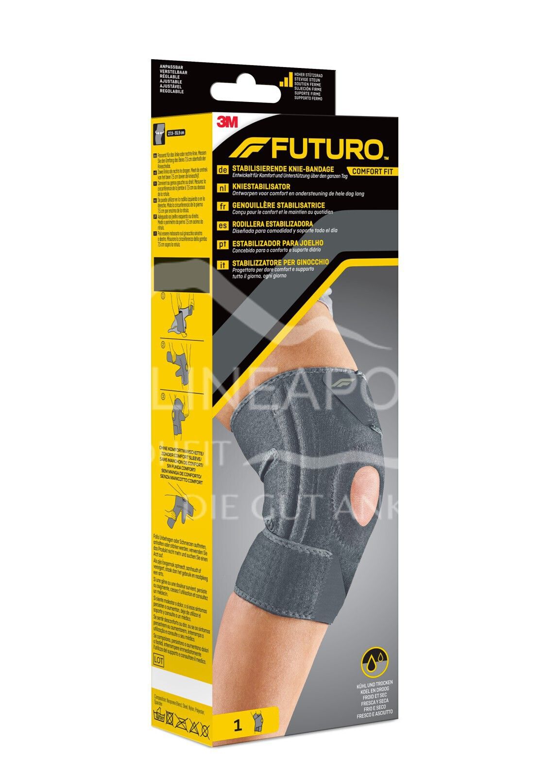 FUTURO™ Comfort Fit Kniestabilisator 04040, Anpassbar (27.9 - 55.9 cm)