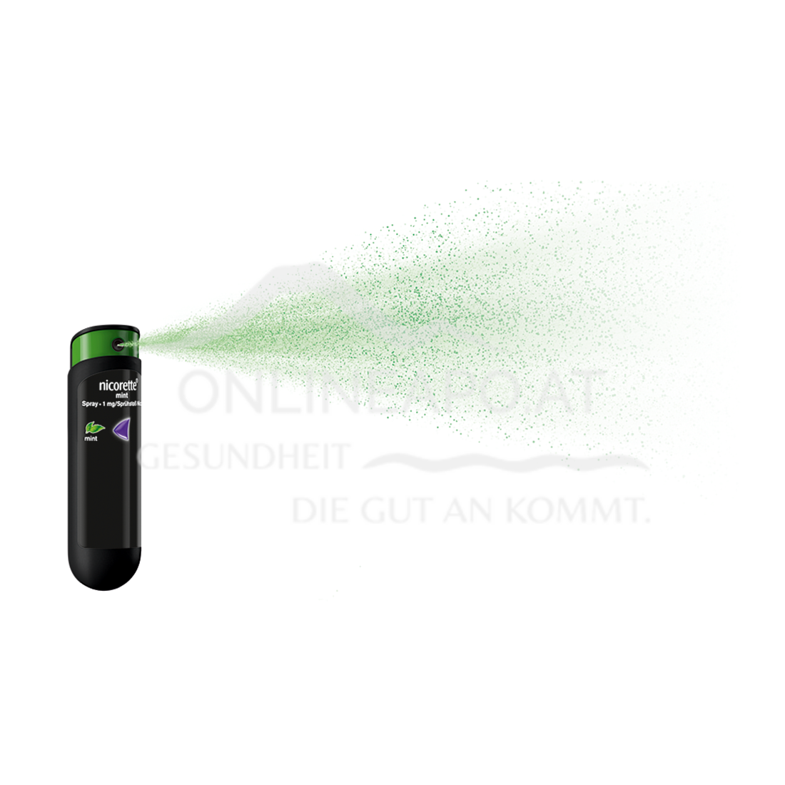 Nicorette Mint Spray 1 mg/Sprühstoß Spray zur Anwendung in der Mundhöhle, Lösung 