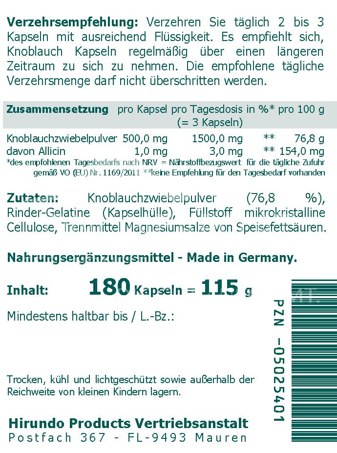 The Nutri Store Knoblauch 500 mg Kapseln