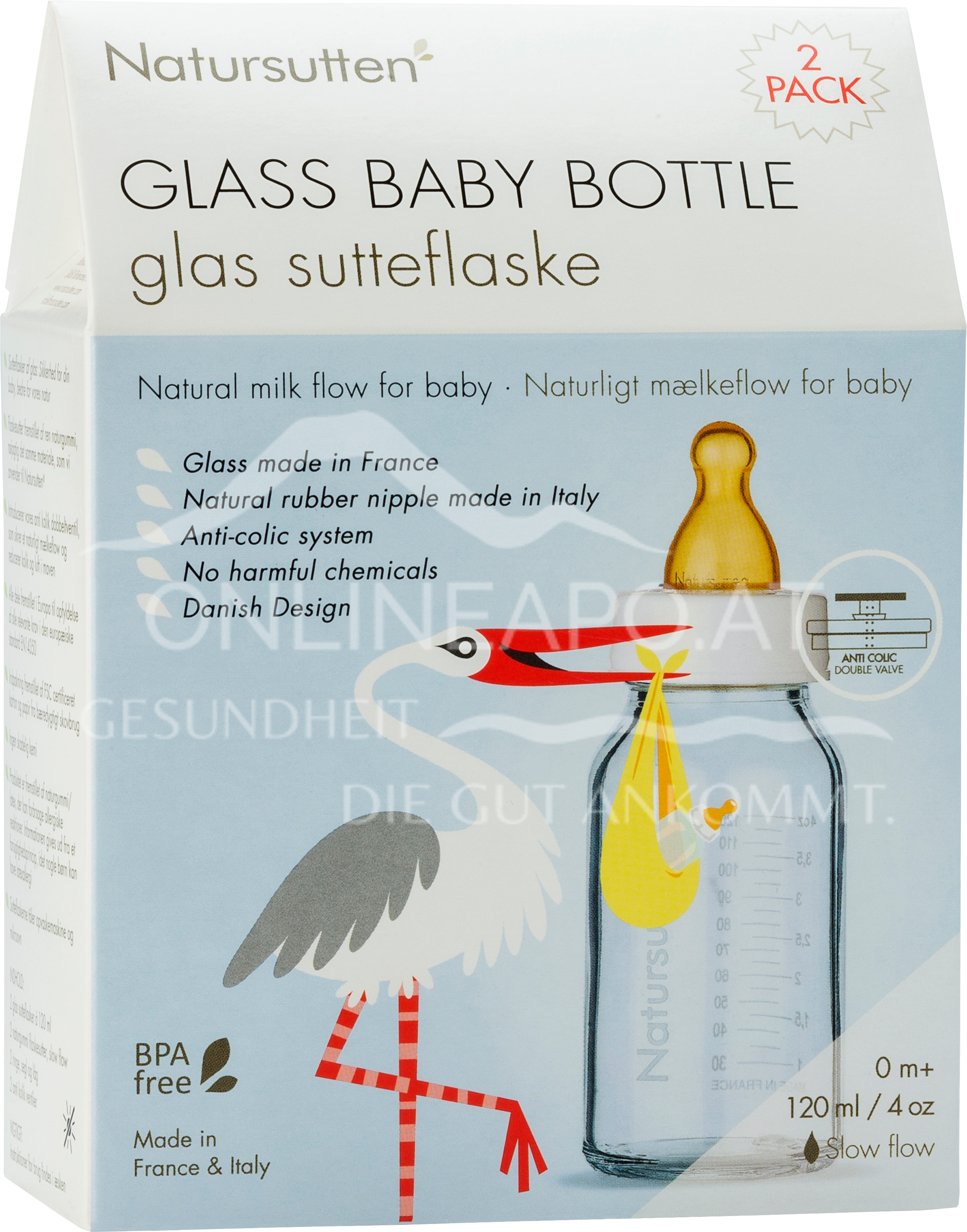Babyflaschen aus Glas 120ml