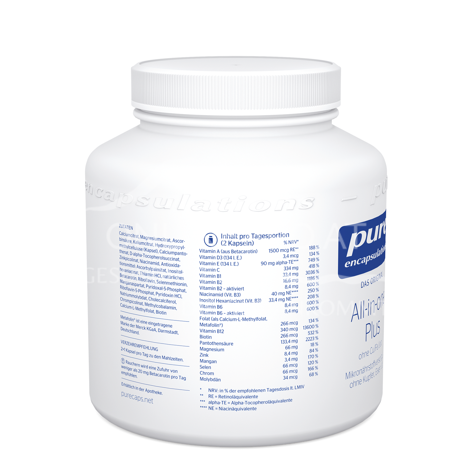 pure encapsulations® All-in-one Plus (ohne Cu/Fe/Jod) Kapseln