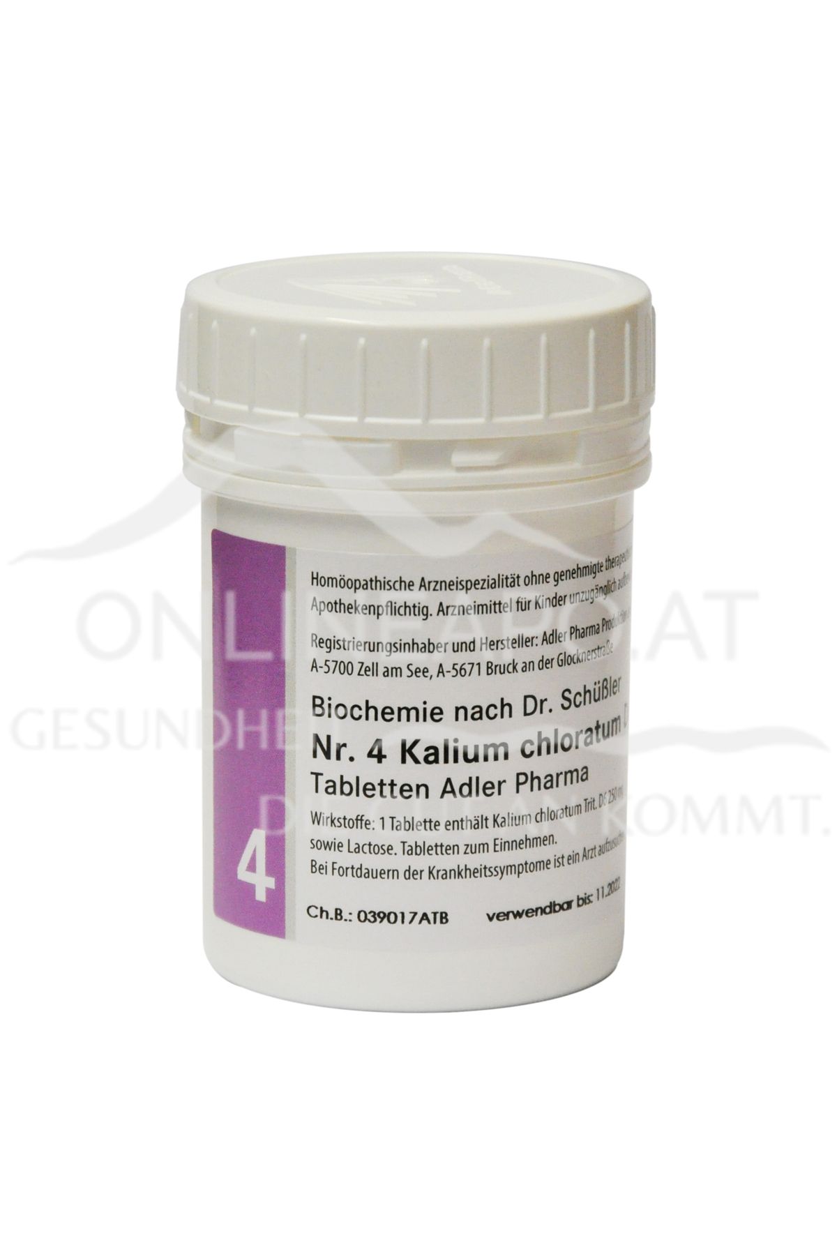Schüßler Salz Adler Nr. 4 Kalium Chloratum D6 Tabletten