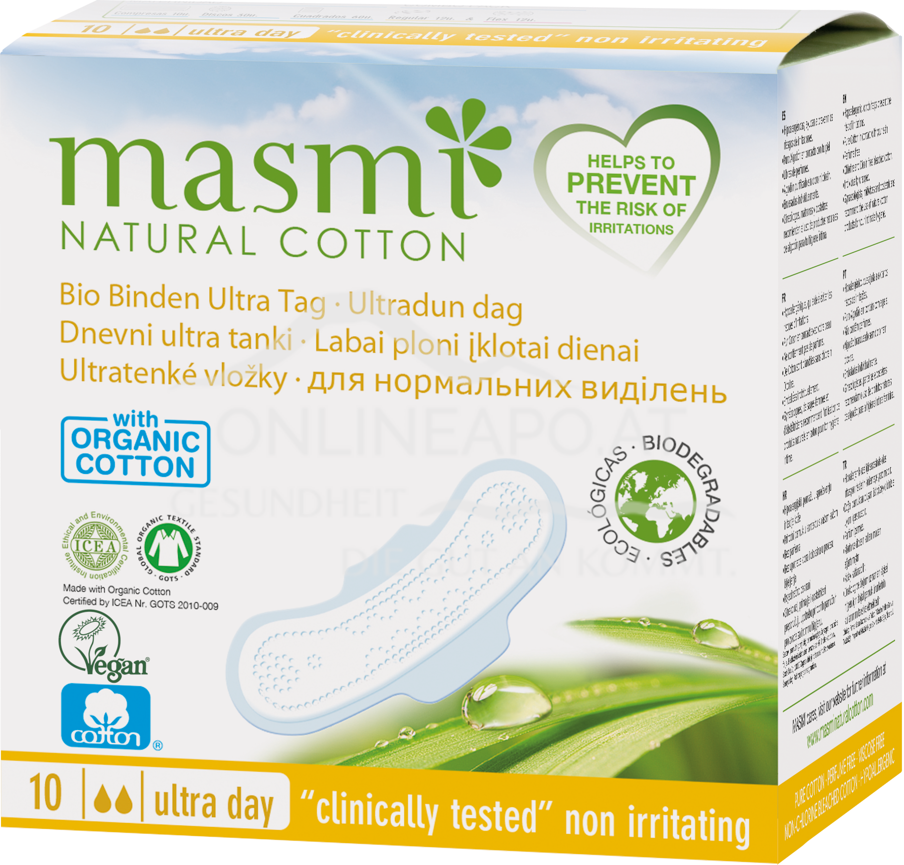 Masmi Organic Care - Bio Monatsbinden Ultra Tag