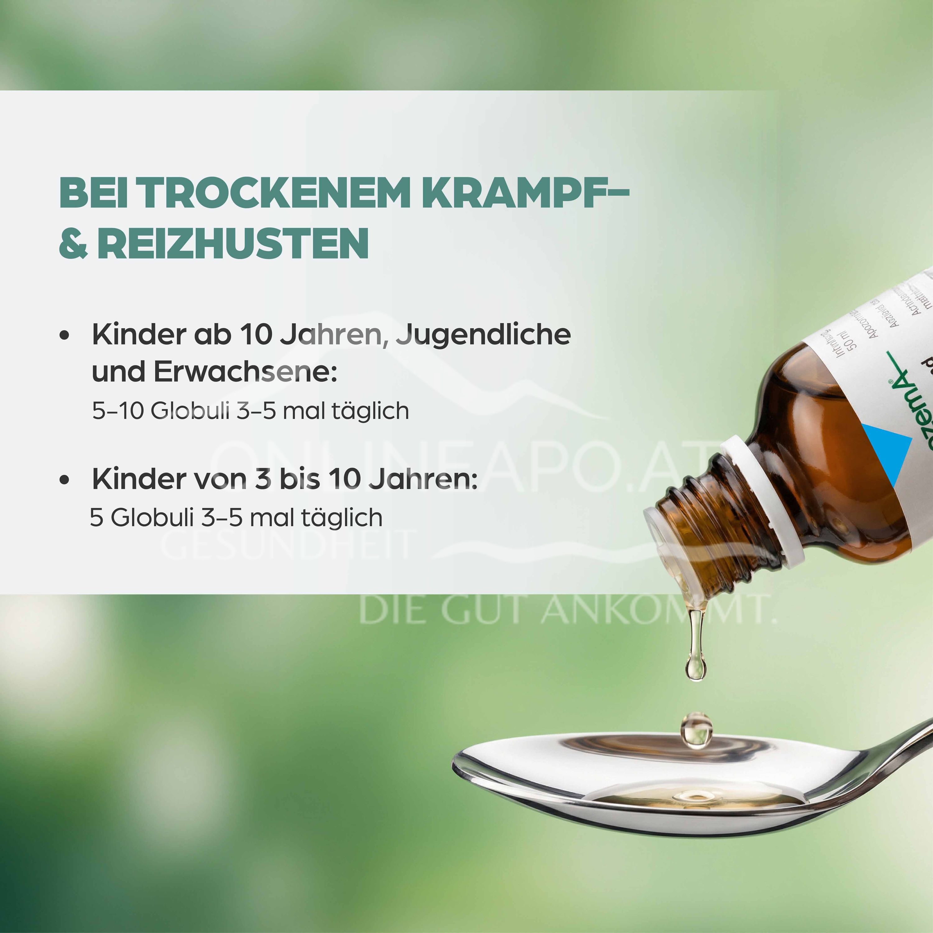 Apozema® No. 58: Dreiklang Globuli for dry spasmodic and irritating coughs
