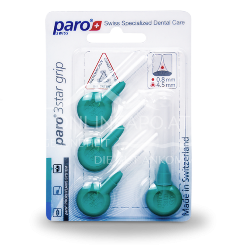 paro® 3Star grip Interdentalbürsten medium, grün, ø 4,5 mm
