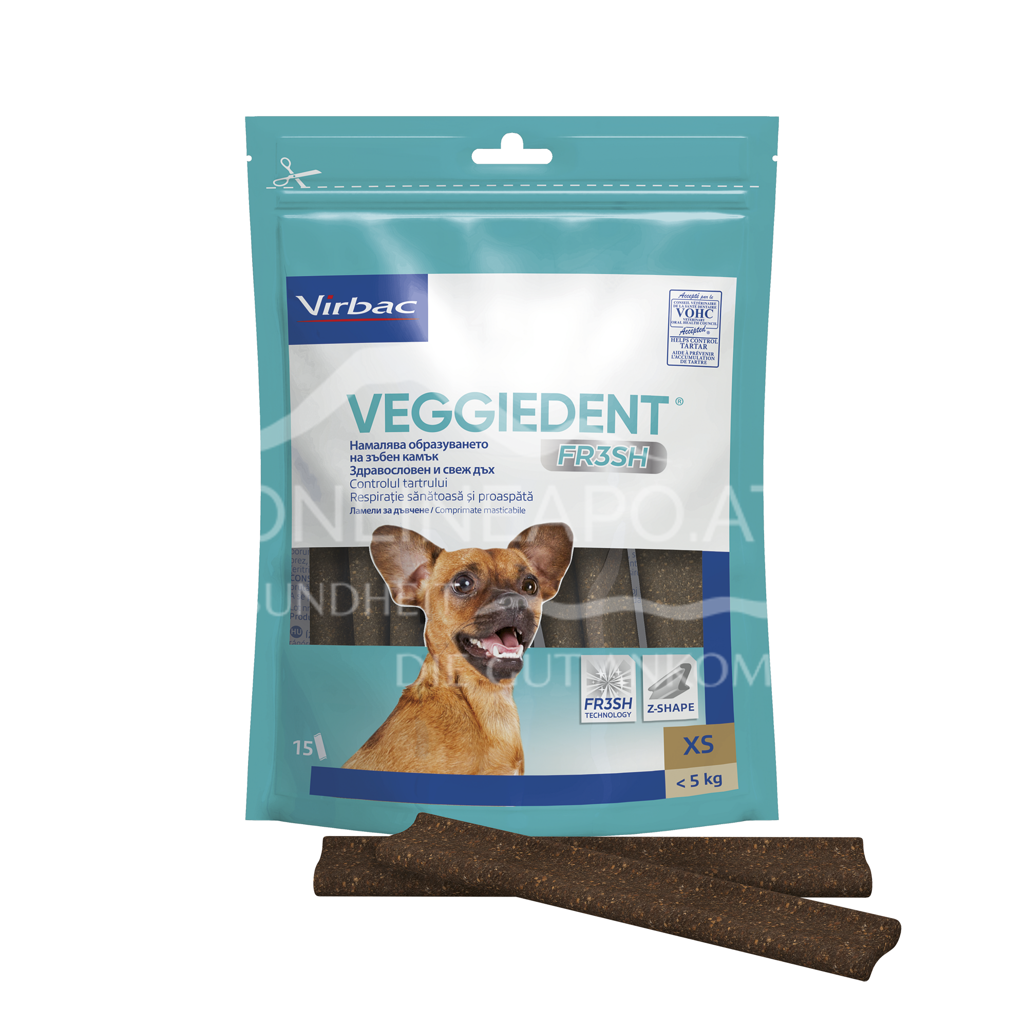 Veggiedent Fr3sh XS - Chewing strips for dogs up to 5 kg body weight