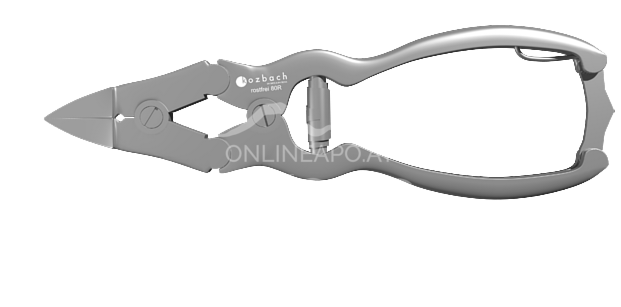 Kozbach Pharma 80R double-jointed pliers concave cutting edge, stainless steel, 16 cm