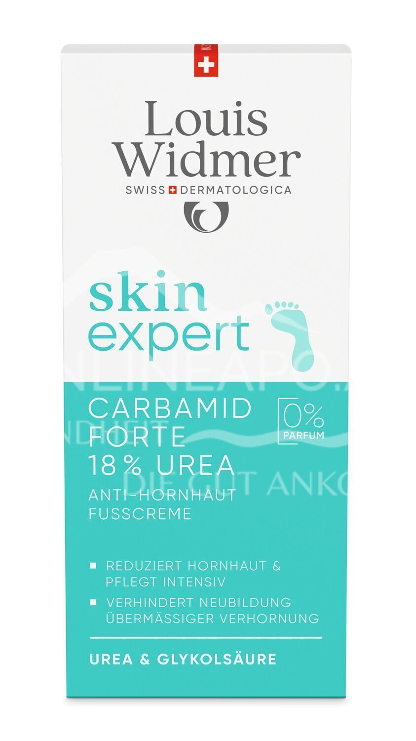 Louis Widmer skinexpert Carbamid Forte 18 % Urea Anti-Hornhaut Fusscreme ohne Parfum