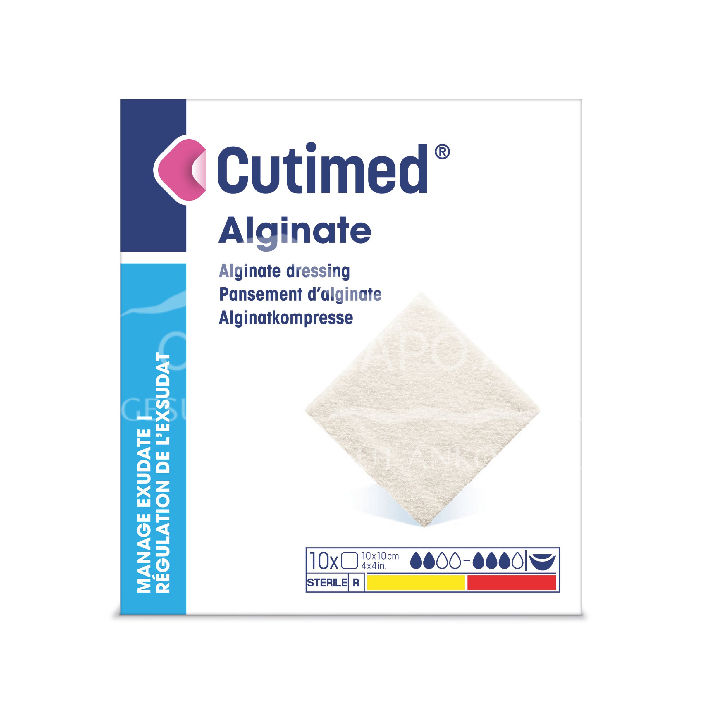 Cutimed® Alginate Kompressen steril, 10 x 10 cm