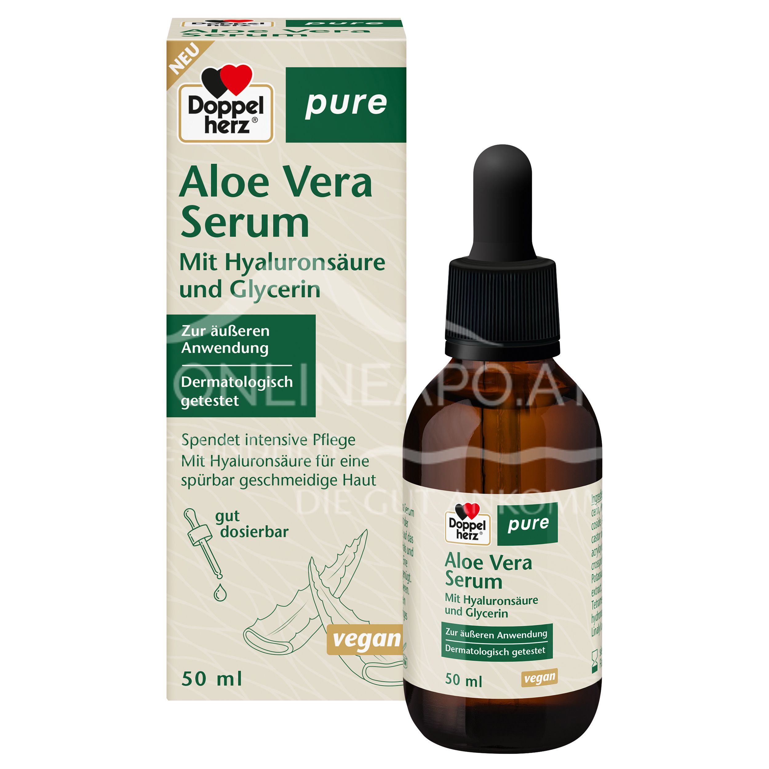 Doppelherz pure aloe vera serum with hyaluronic acid and glycerine