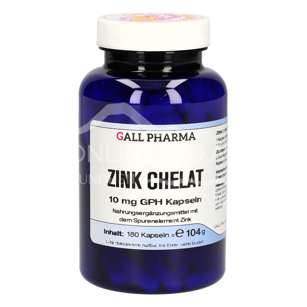 Gall Pharma Zinc Chelate 10 mg capsules