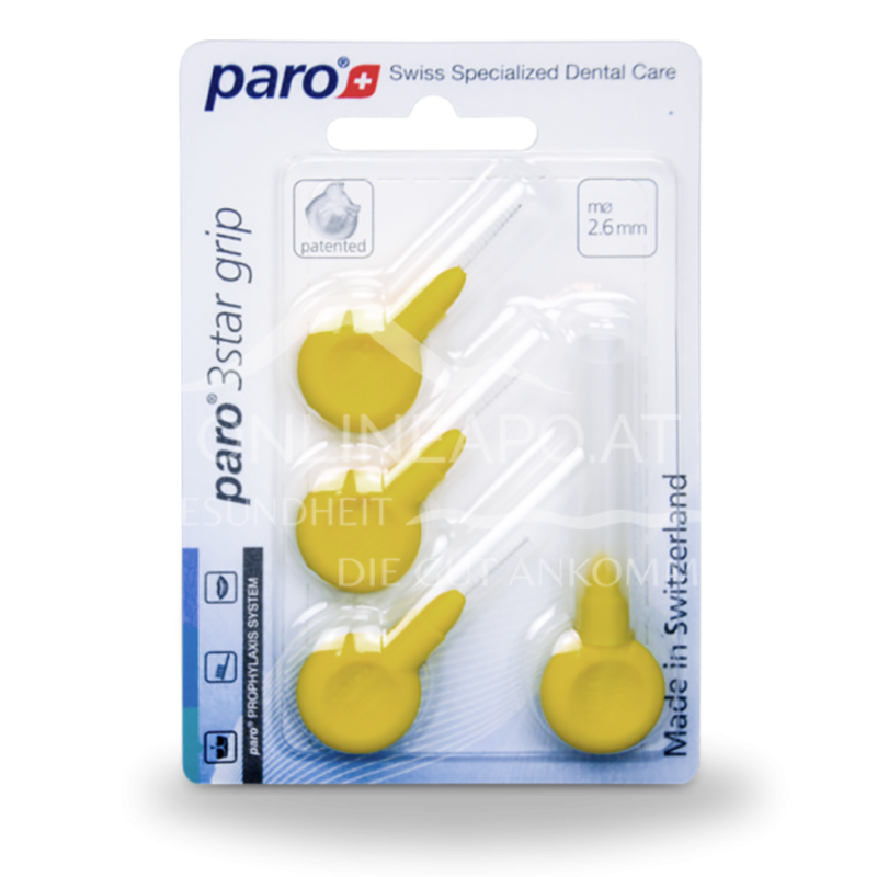 paro® 3Star grip Interdentalbürsten xx-fein, gelb, ø 2,6 mm