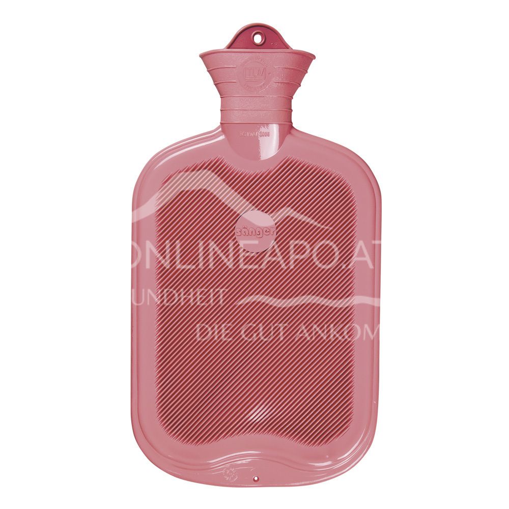 Singer hot water bottle double-sided with lamella rosé - 2,0L