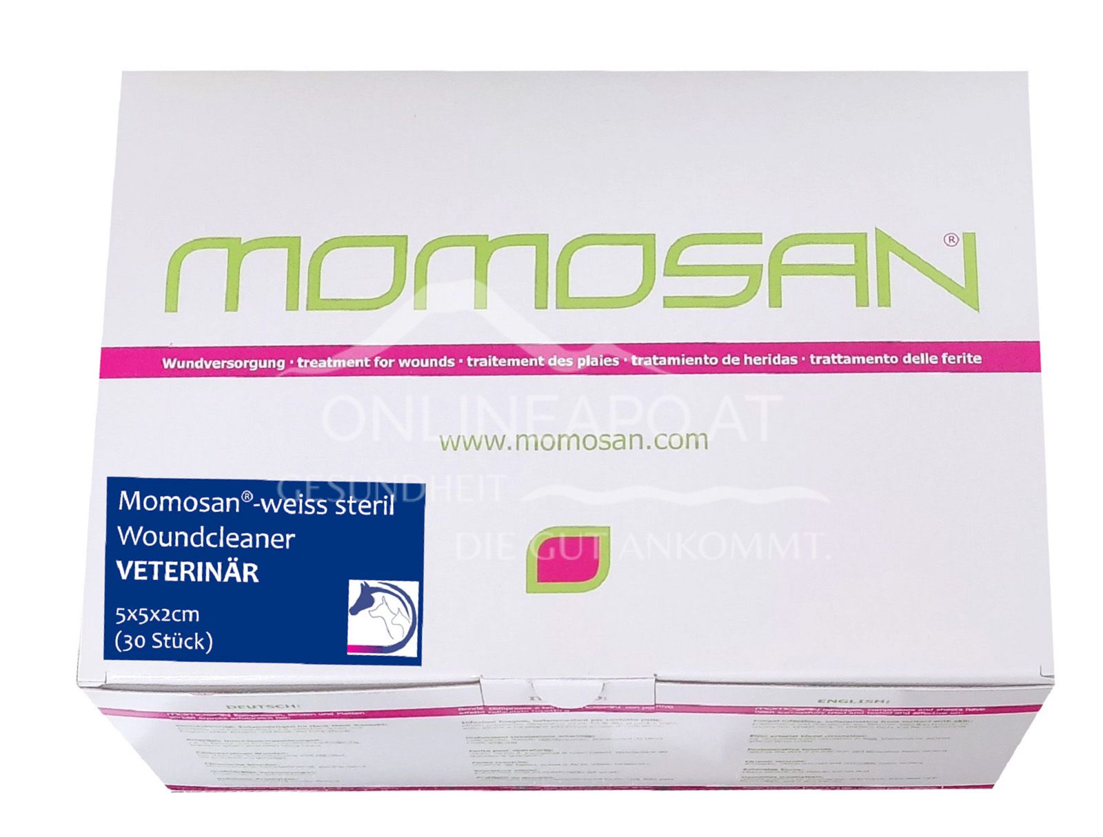 MOMOSAN® Weiss Woundcleaner VETERINARY, sterile, 5 x 5 x 2 cm