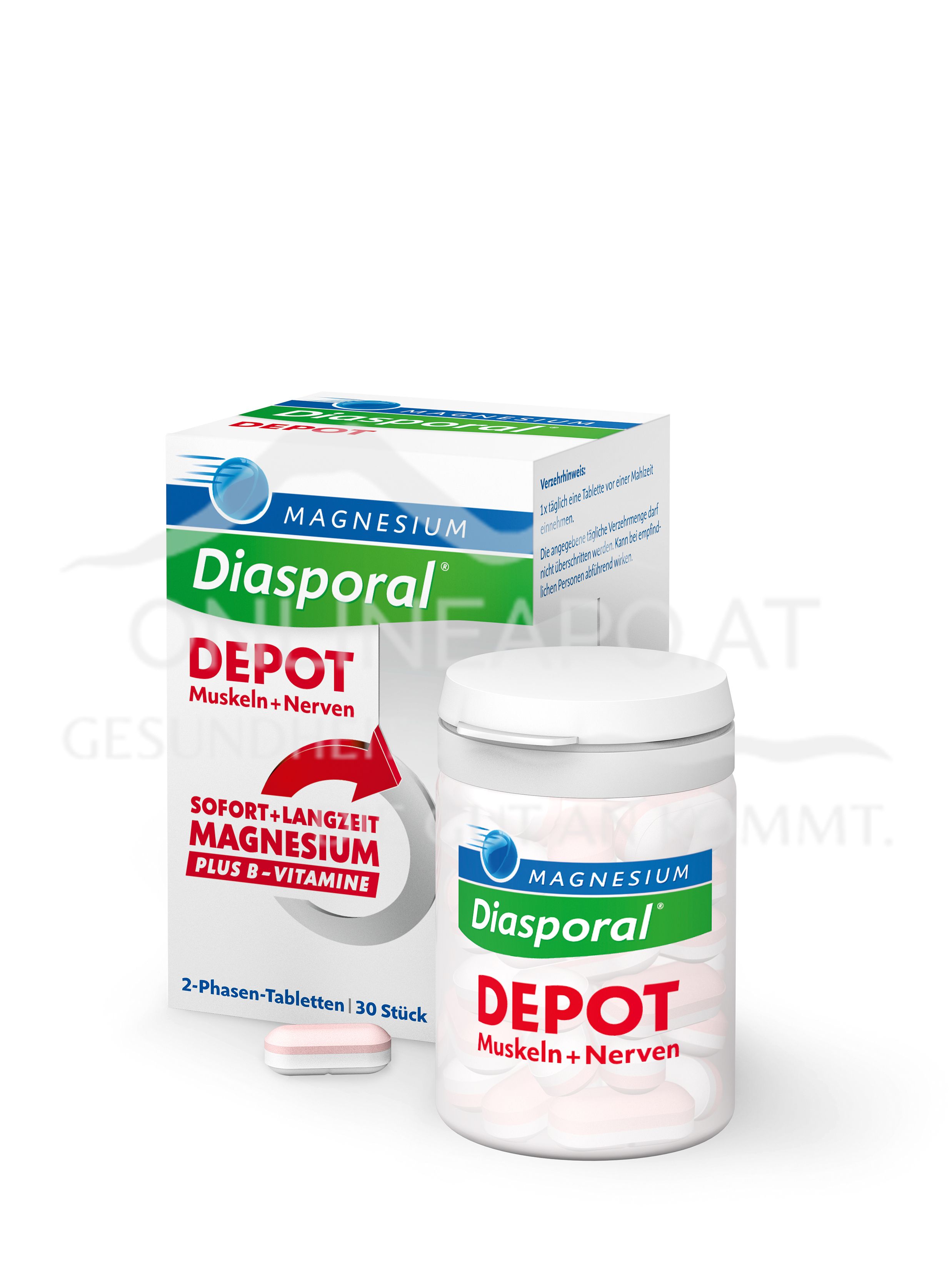 Magnesium Diasporal DEPOT Muskel + Nerven 2-Phasen-Tabletten