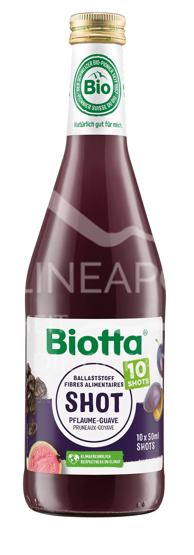 Biotta Ballaststoff SHOT Pflaume-Guave – Bio 10 x 50 ml