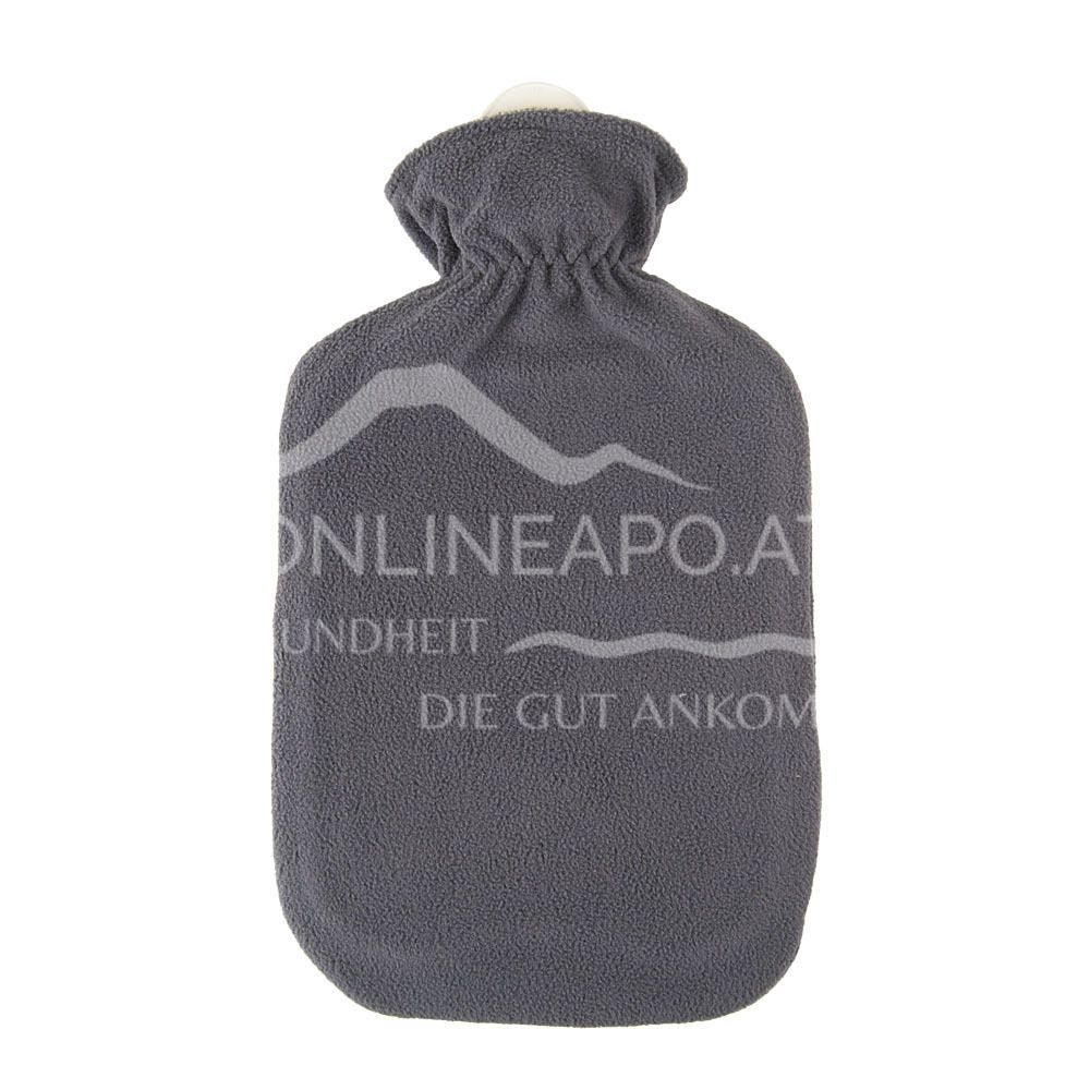 Singer hot water bottle fleece cover grey - 2,0L