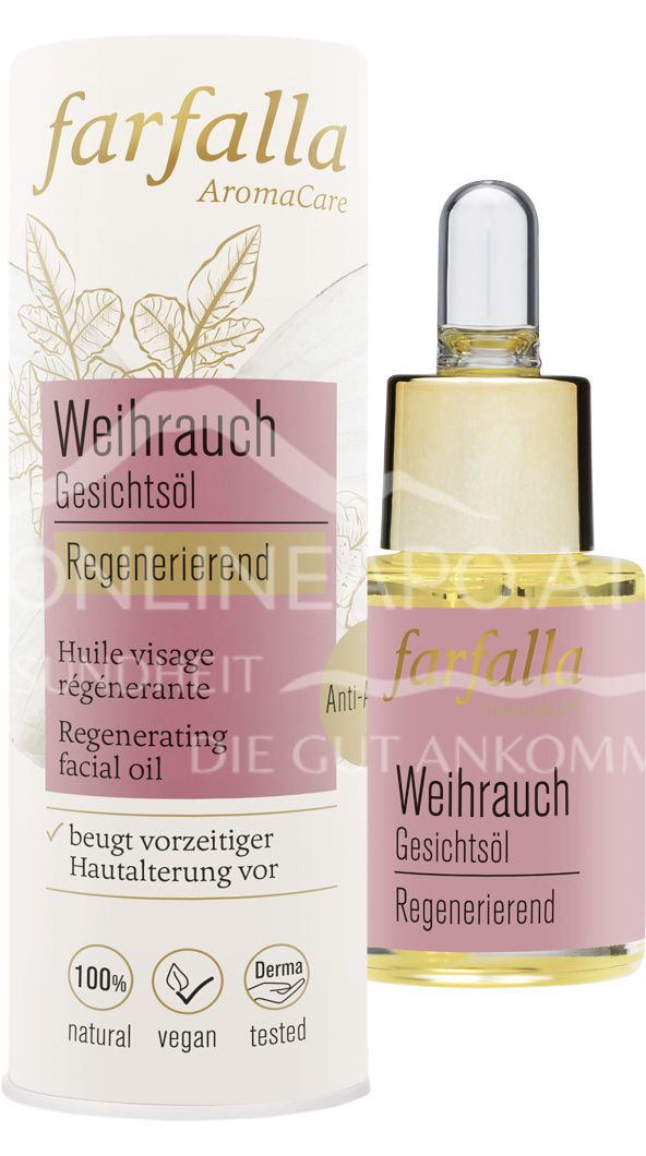 Farfalla facial oil frankincense, regenerating