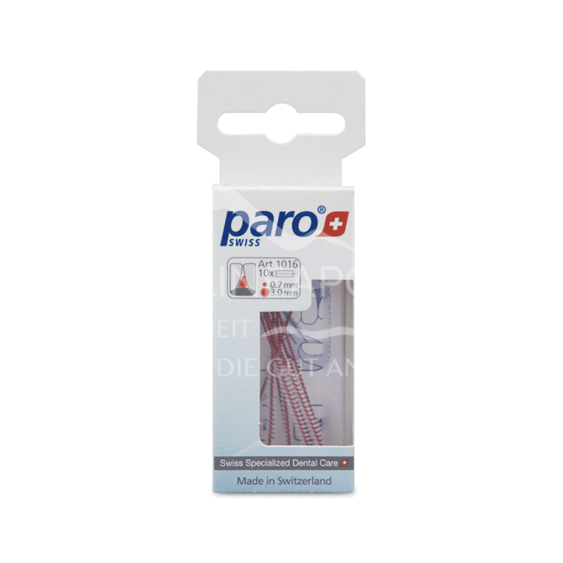 paro® isola long Zwischenraumbürste, x-fein, rot, zylindrisch, ø 3 mm