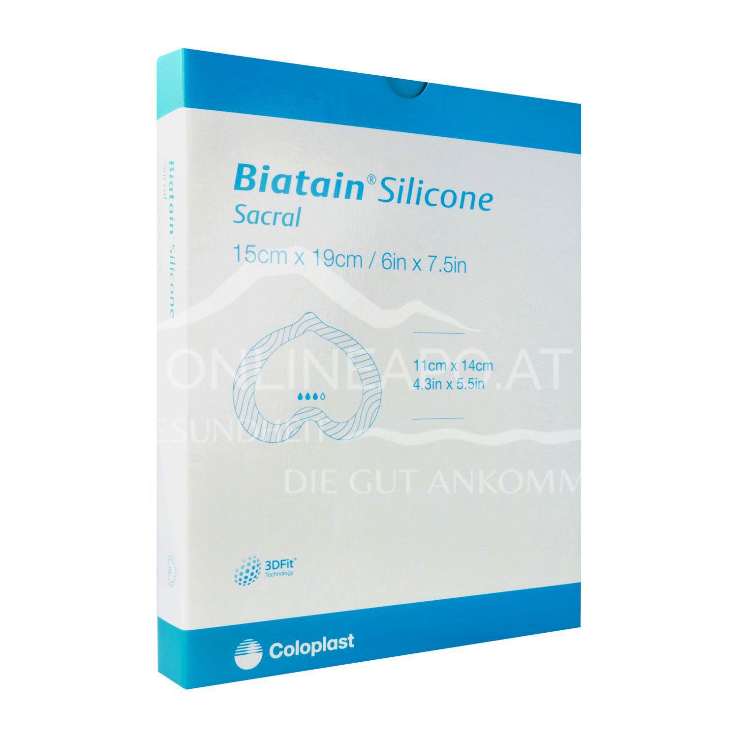 Biatain® Silicone Sakrum Schaumverband steril, 15 x 19 cm