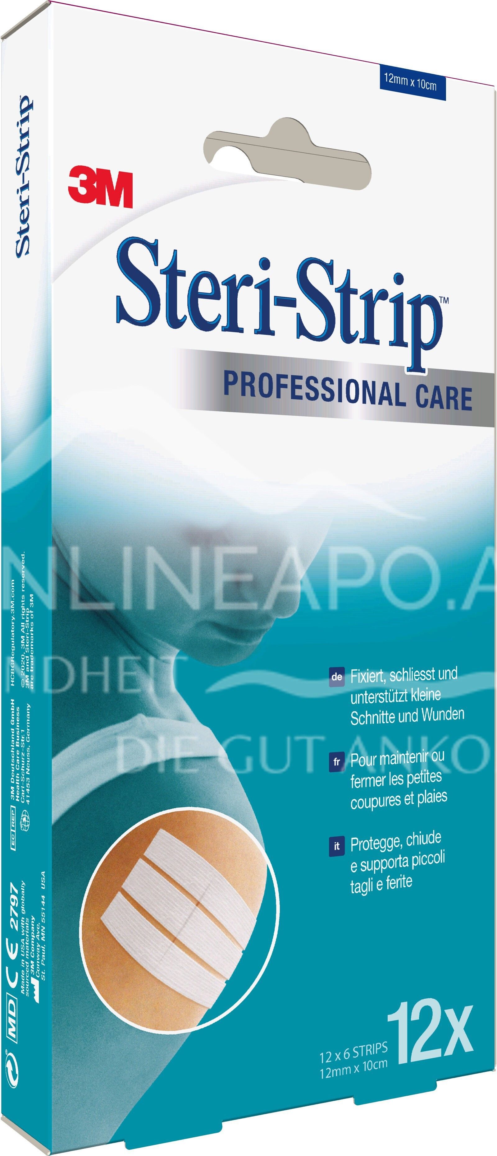 3M™ Steri-Strip™ Wound Closure Strip, 1547NP-12, 12 x 100 mm