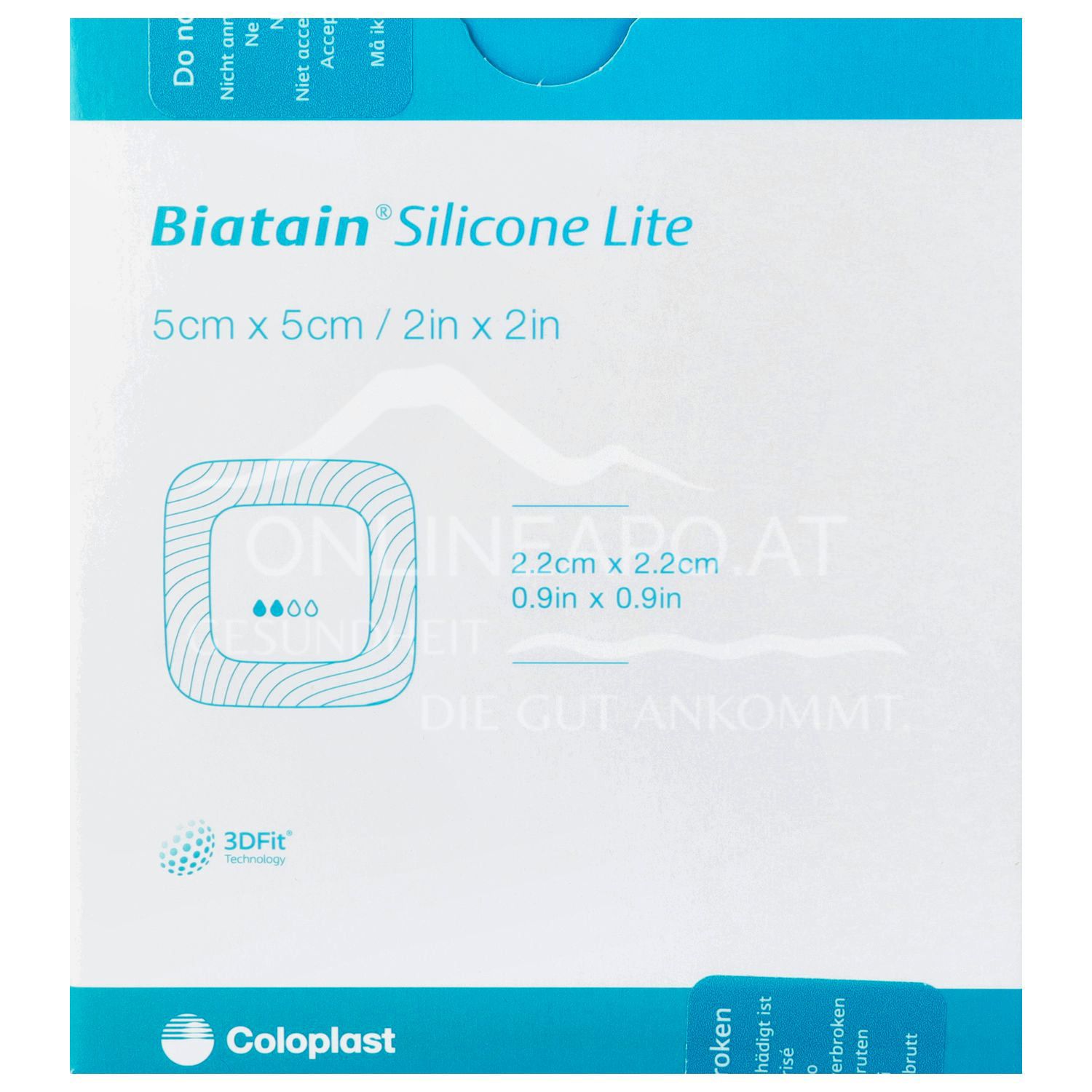 Biatain® Silicone Lite foam dressing, sterile, 5 x 5 cm