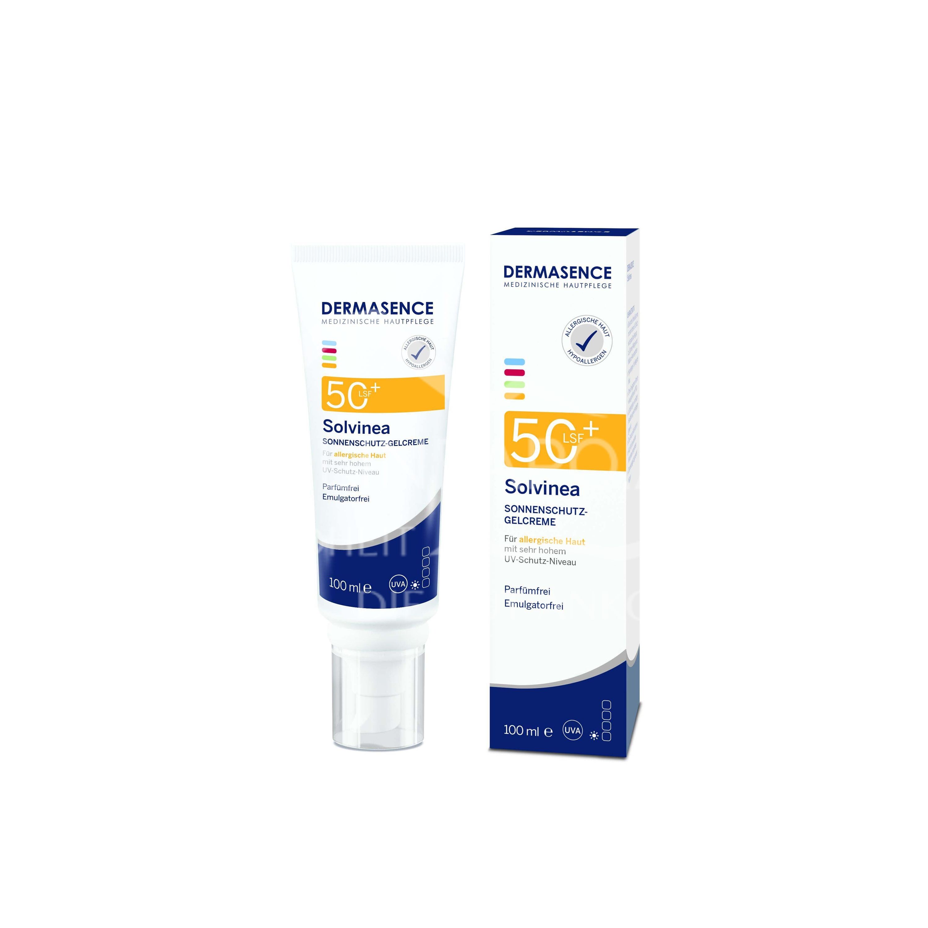 Dermasence Solvinea Sonnenschutz-Gelcreme LSF 50+