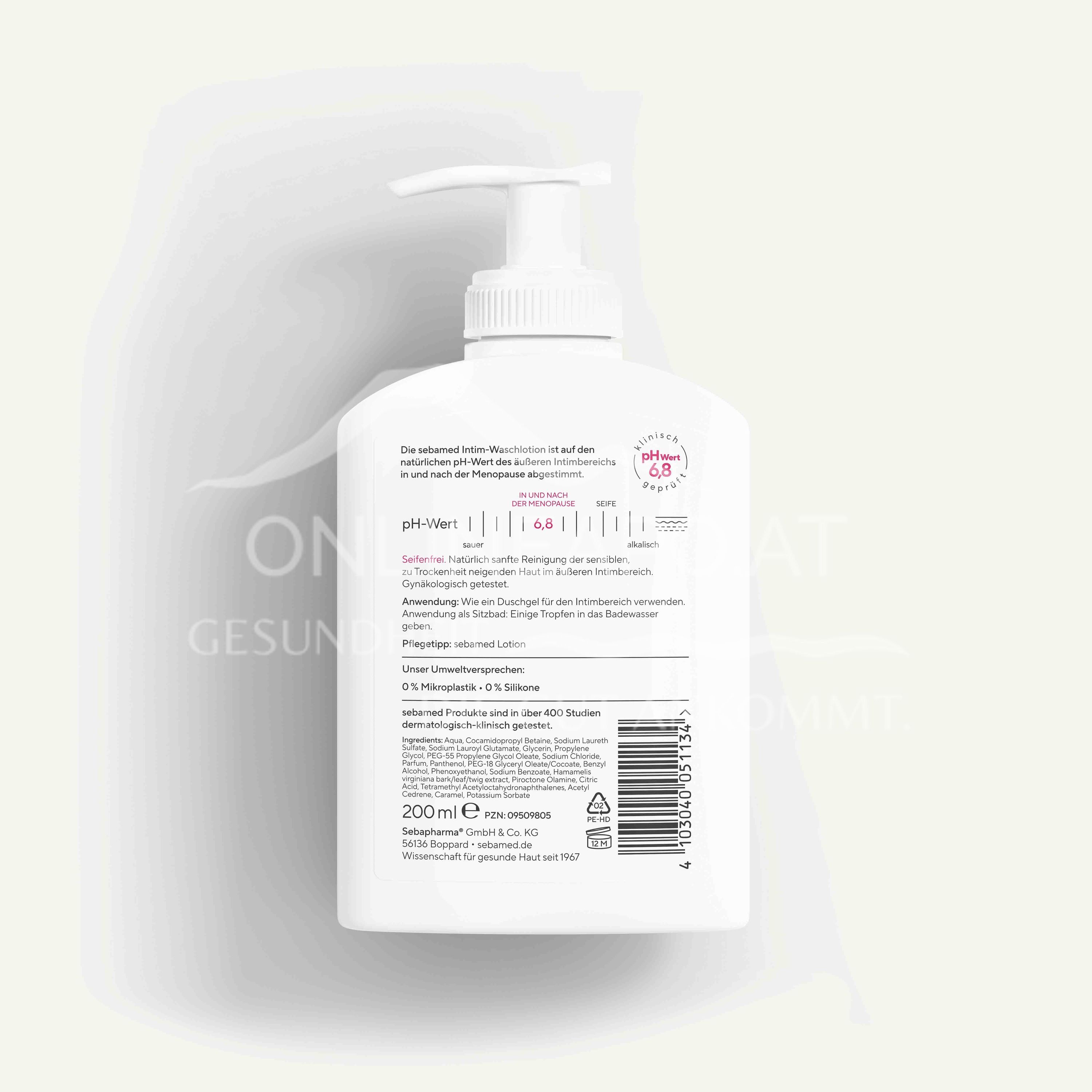 Sebamed Intimpflege Seifenfreie Waschlotion pH-Wert 6,8