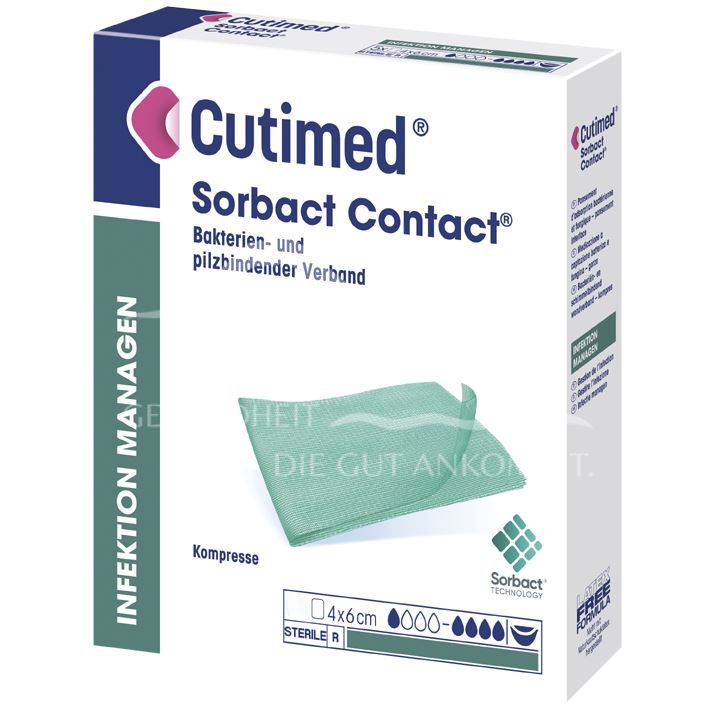 Cutimed® Sorbact® Contact Kompresse 4 x 6 cm