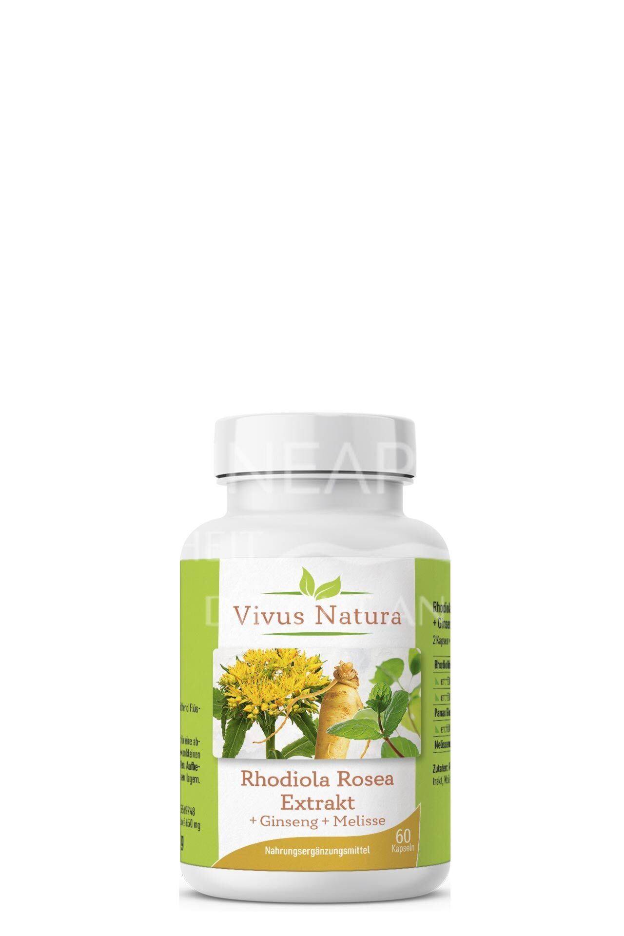 Vivus Natura Rhodiola Rosea Extrakt (+ Ginseng + Melisse) Kapseln