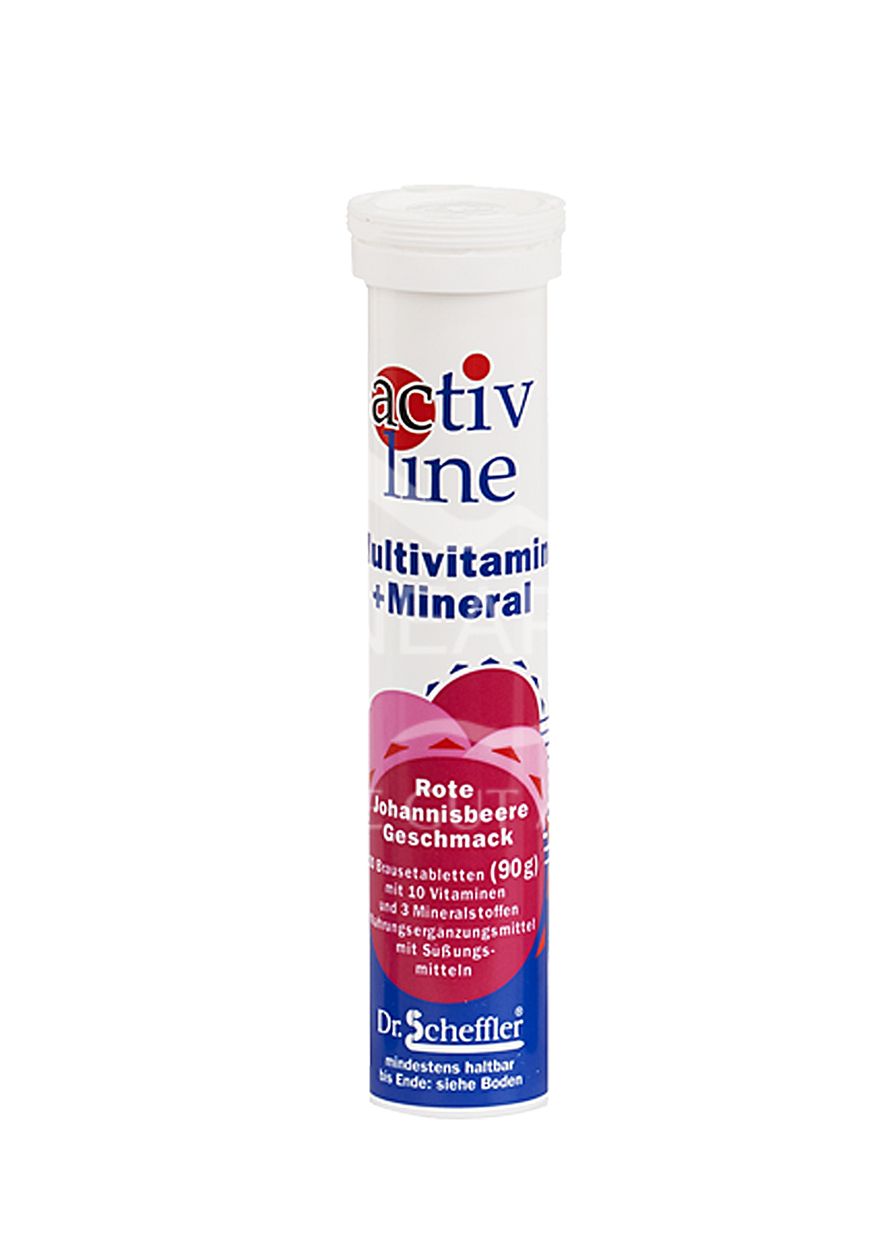 ADDITIVA® Activline Multivitamin + Mineral Brausetabletten - Rote Johannisbeere