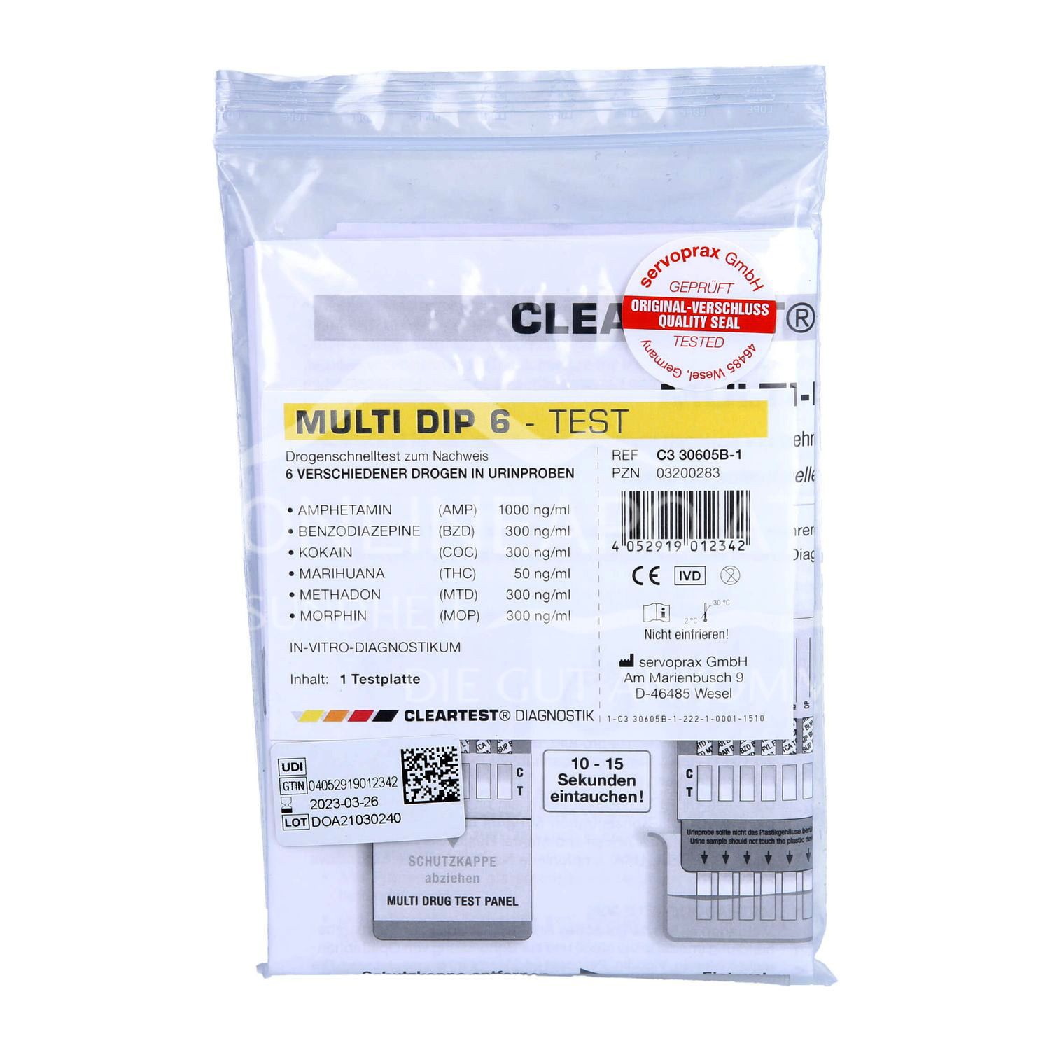 Cleartest Multi Dip 6 Drogen Schnelltest - 6 Parameter